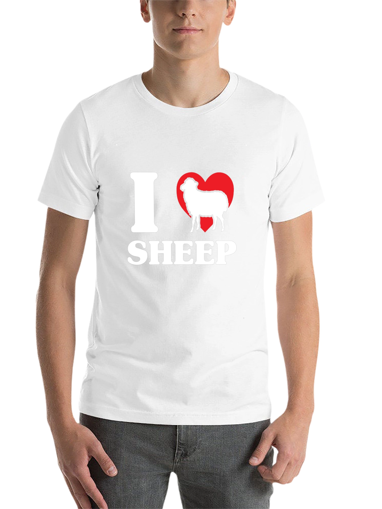 Black I Love Sheep Black T-Shirt view 14