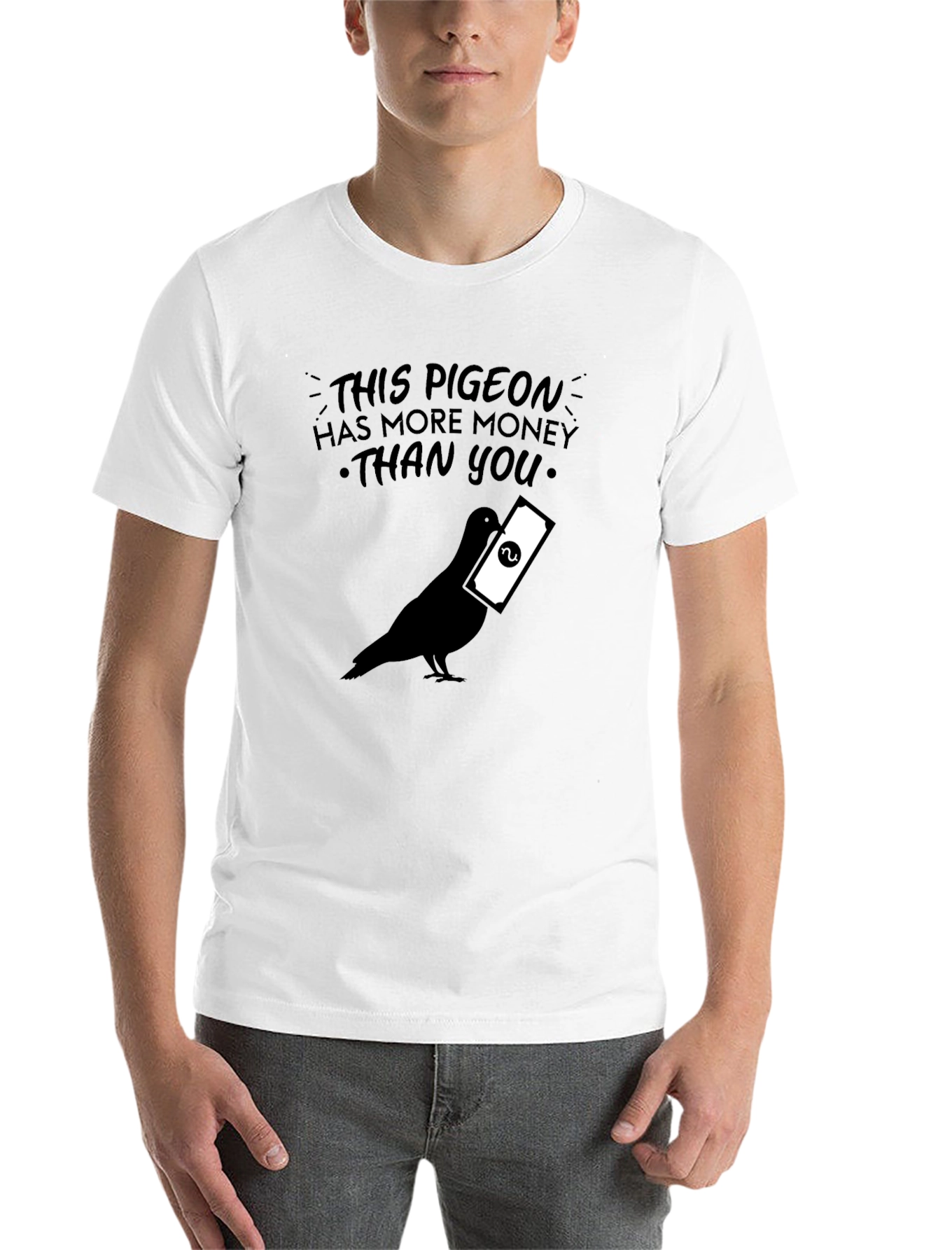 Black This Pigeon Has More Money Than You - Graphic T-Shirt view 14