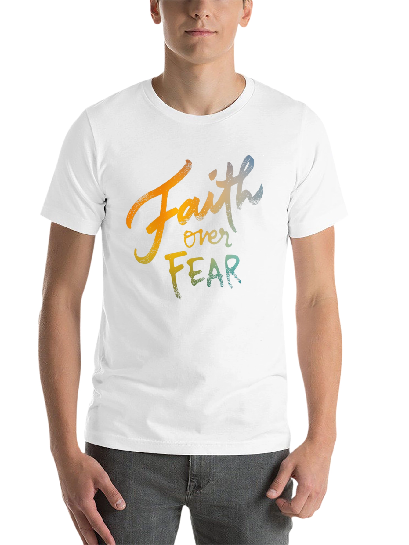Black Faith Over Fear Graphic T-Shirt view 14