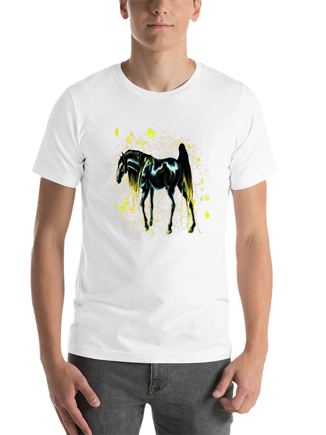 Black Horse Graphic Black Tee view 14