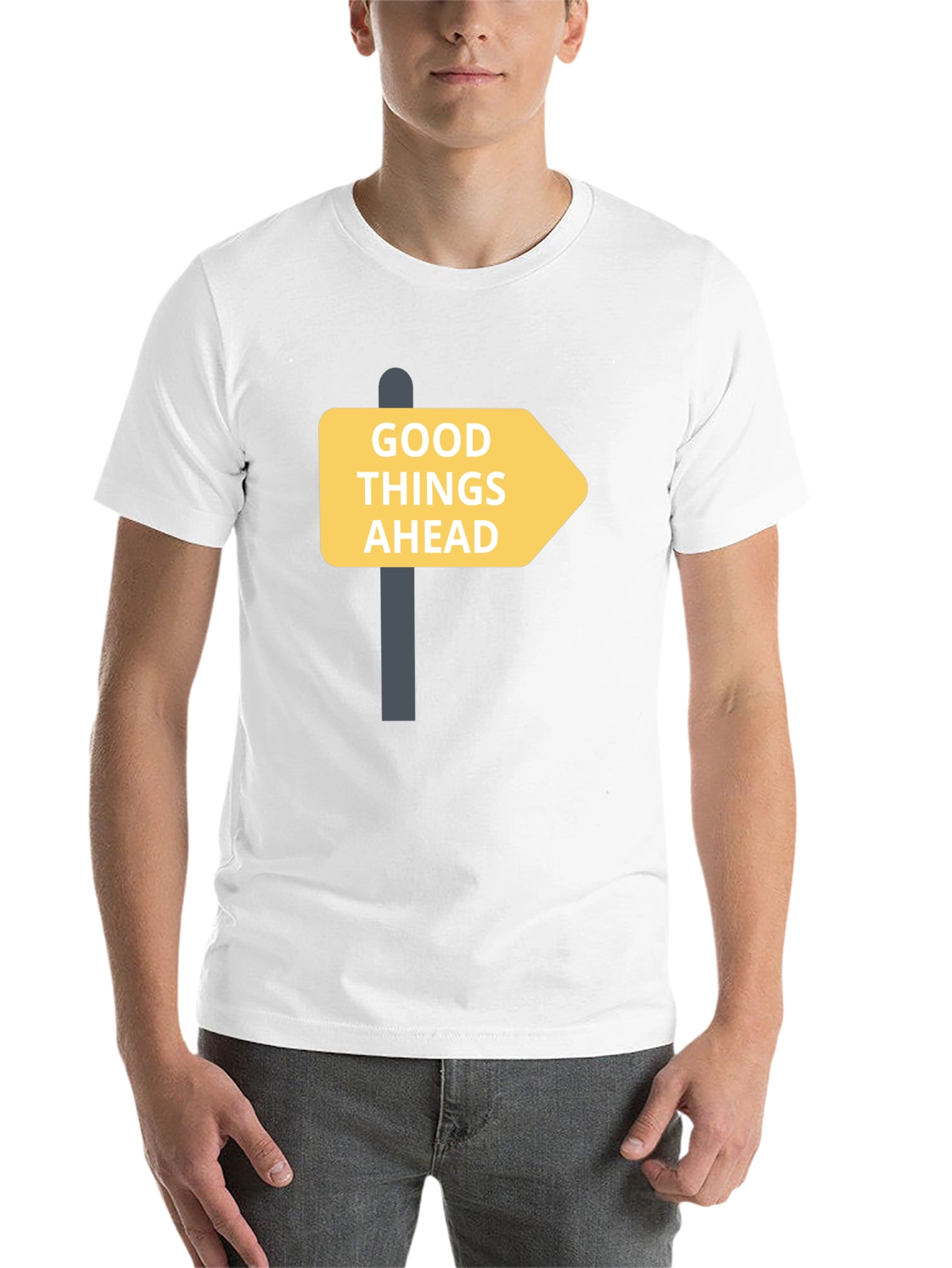 Black Good Things Ahead T-Shirt - Motivational Tee view 14