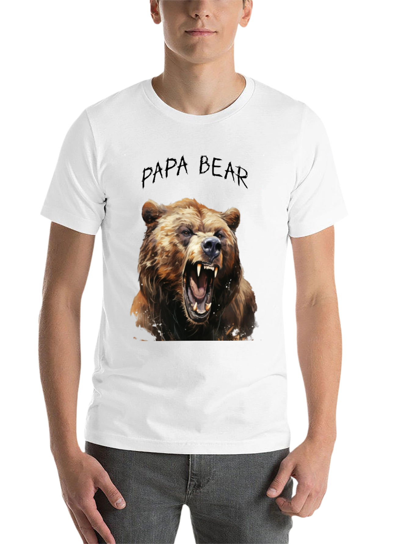 Black Papa Bear Graphic T-Shirt view 14