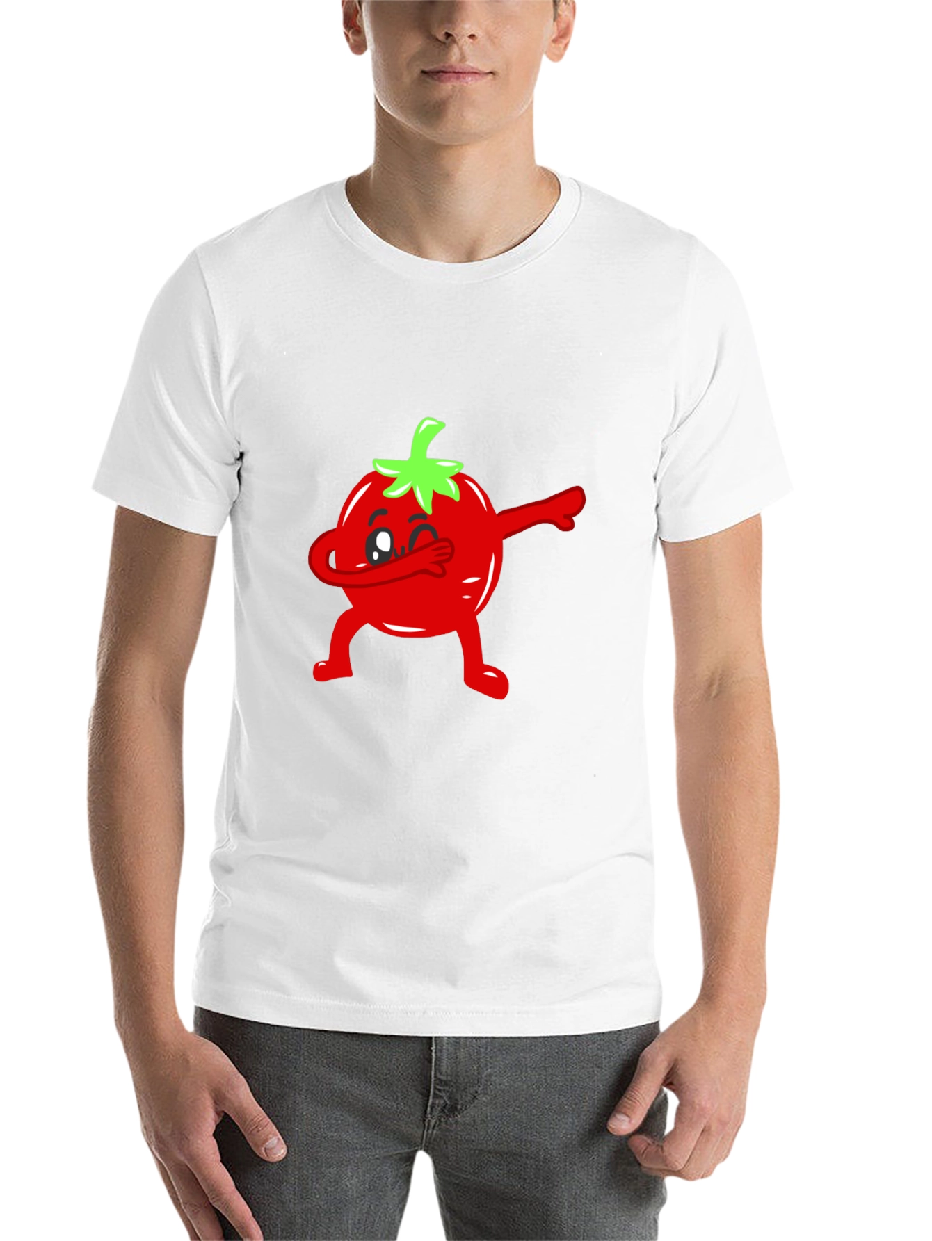 Dabbing Tomato Graphic Tee - Funny Food T-Shirt - 14