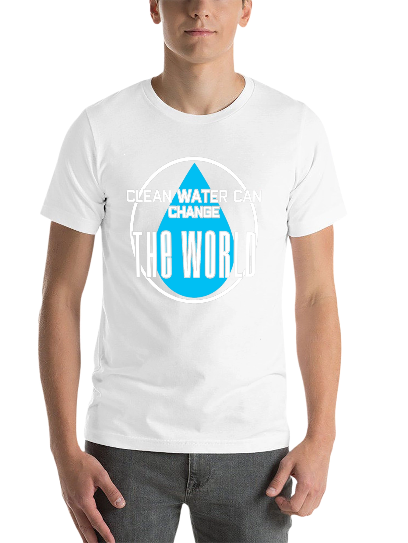 Black Clean Water Can Change the World T-Shirt view 14