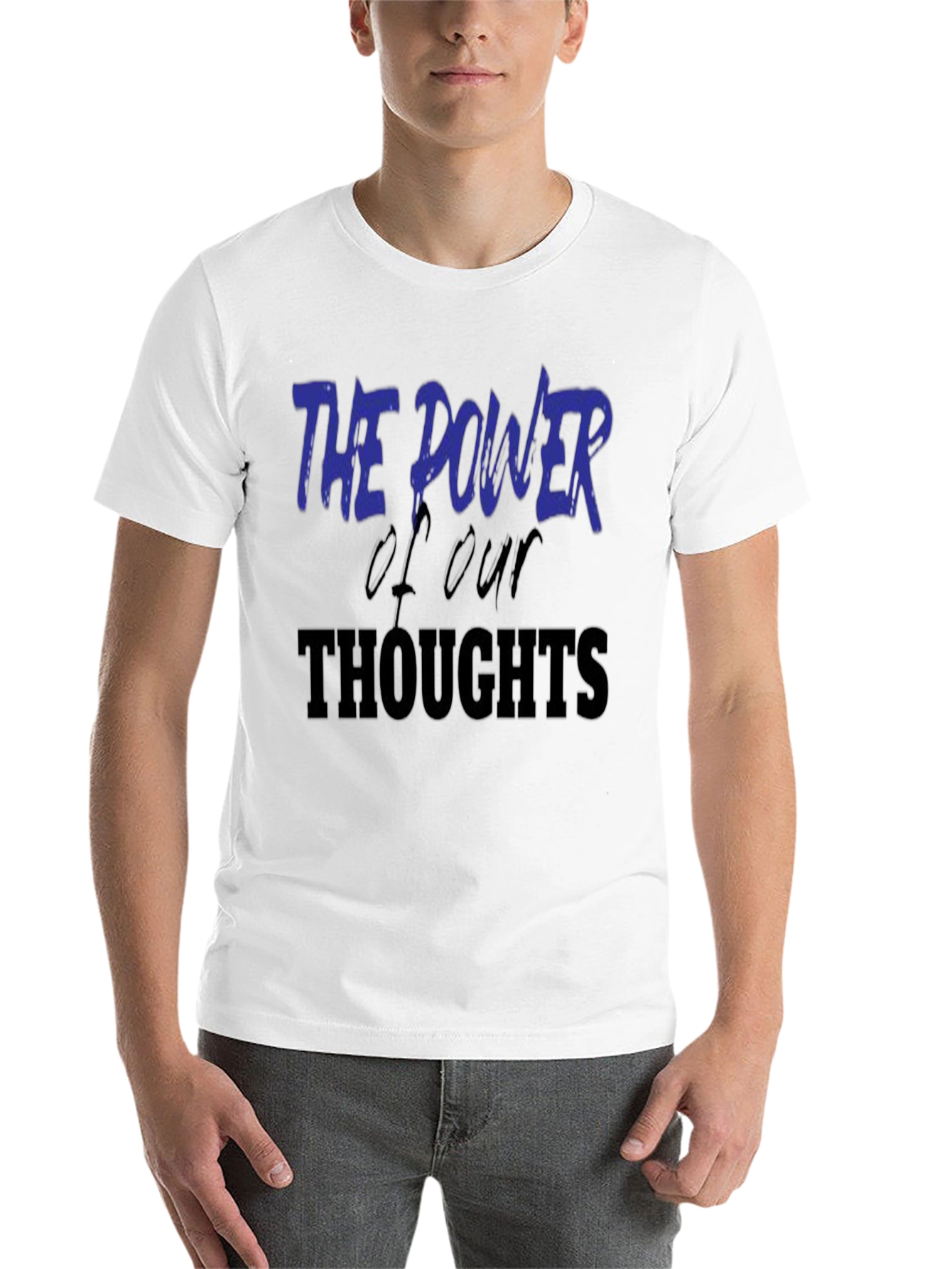 Black Power of Thoughts Graphic Tee - Inspiring Message view 14