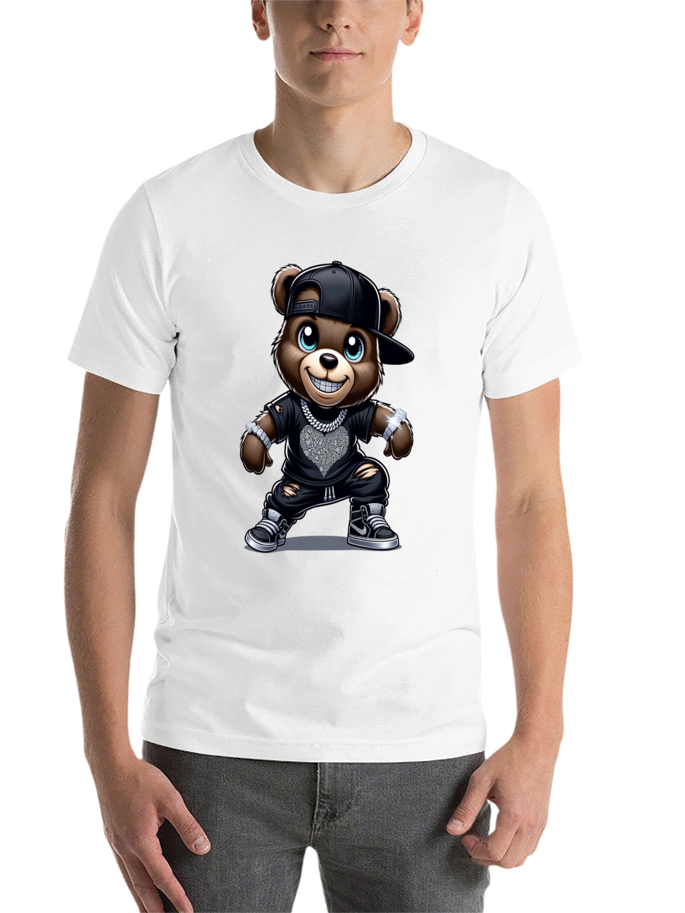 Black Cool Bear T-Shirt - Urban Style view 14