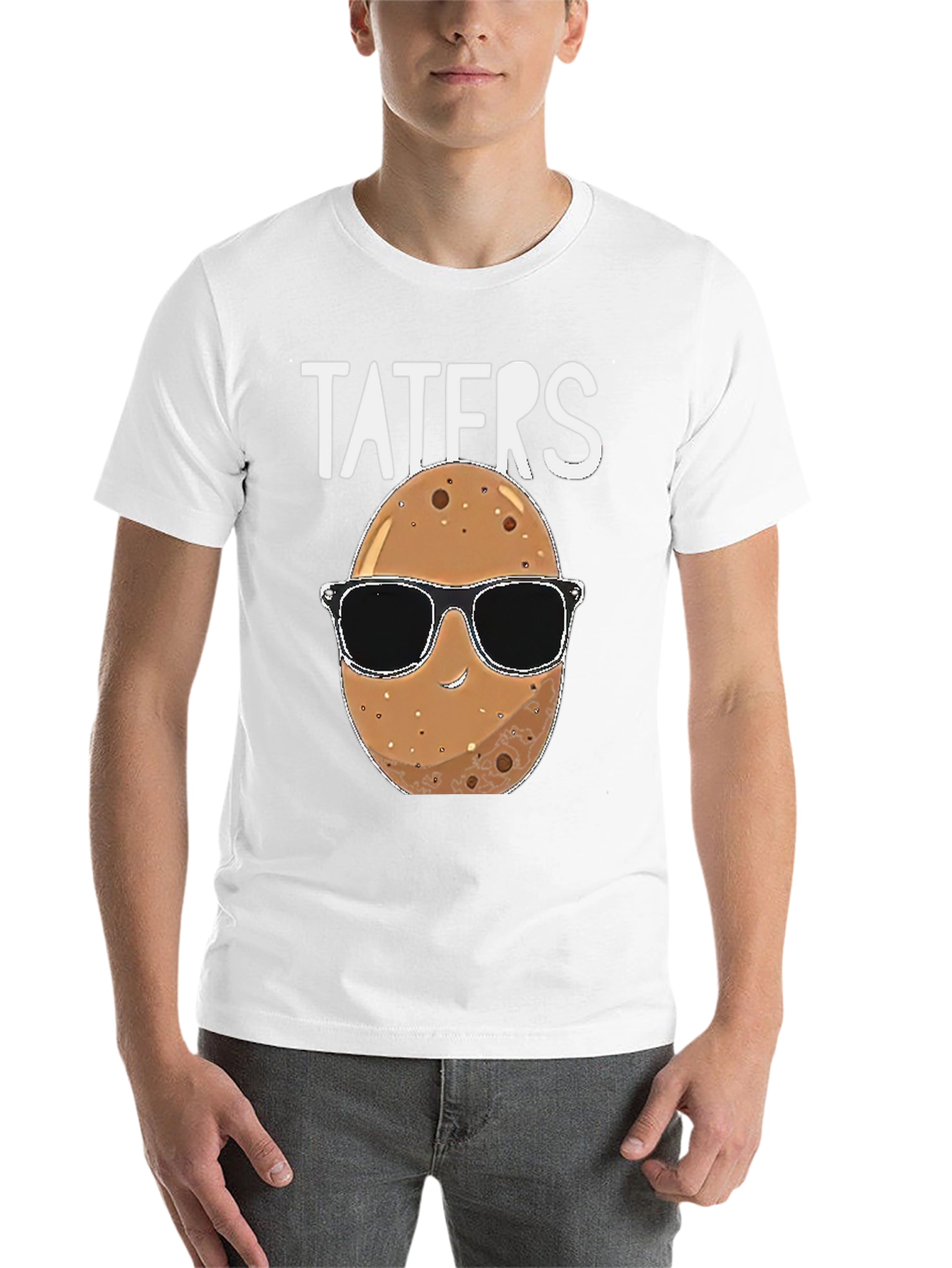 Black Taters Graphic Tee - Funny Potato Sunglasses Shirt view 14