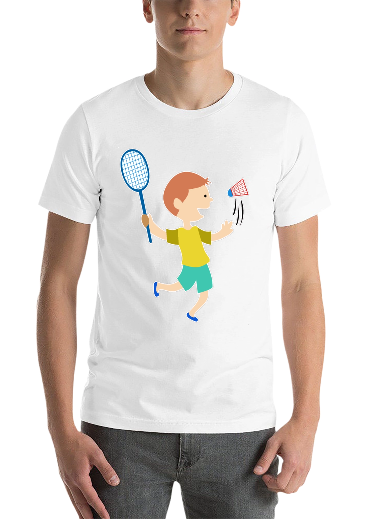 Black Boy's Badminton T-Shirt view 14
