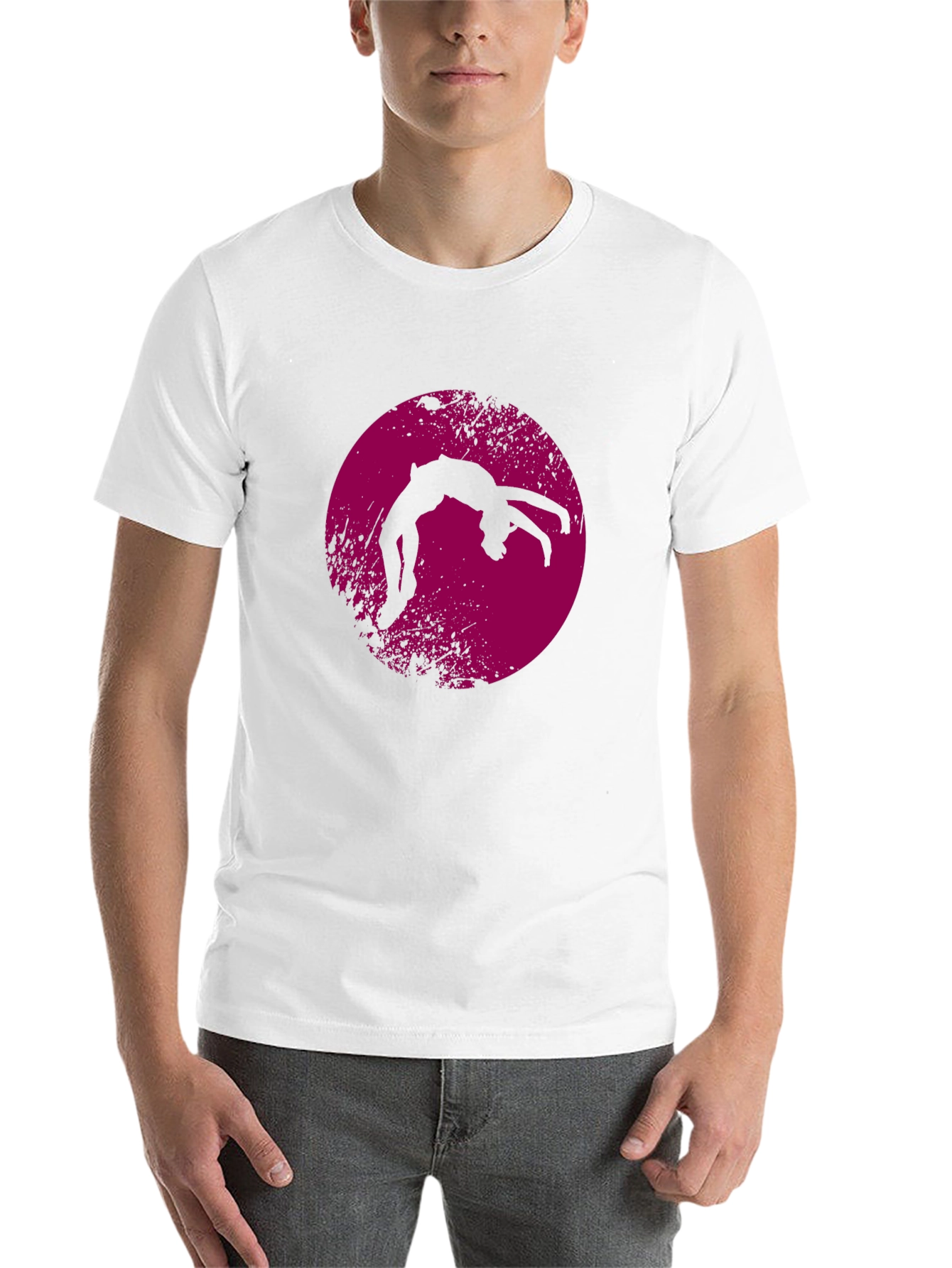 Gymnast Silhouette Tee -  Unique Graphic Print - 14