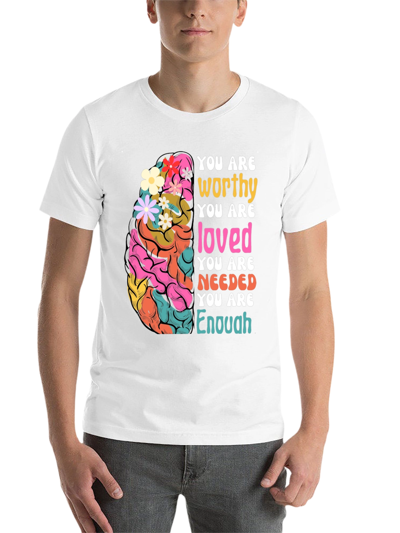 Black You Are Enough Graphic Tee view 14
