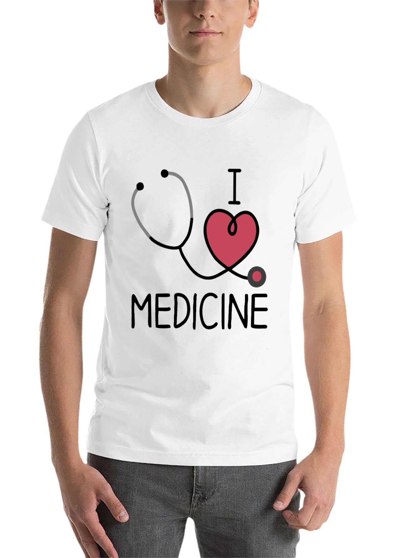 Black I Love Medicine Graphic T-Shirt - Black view 14