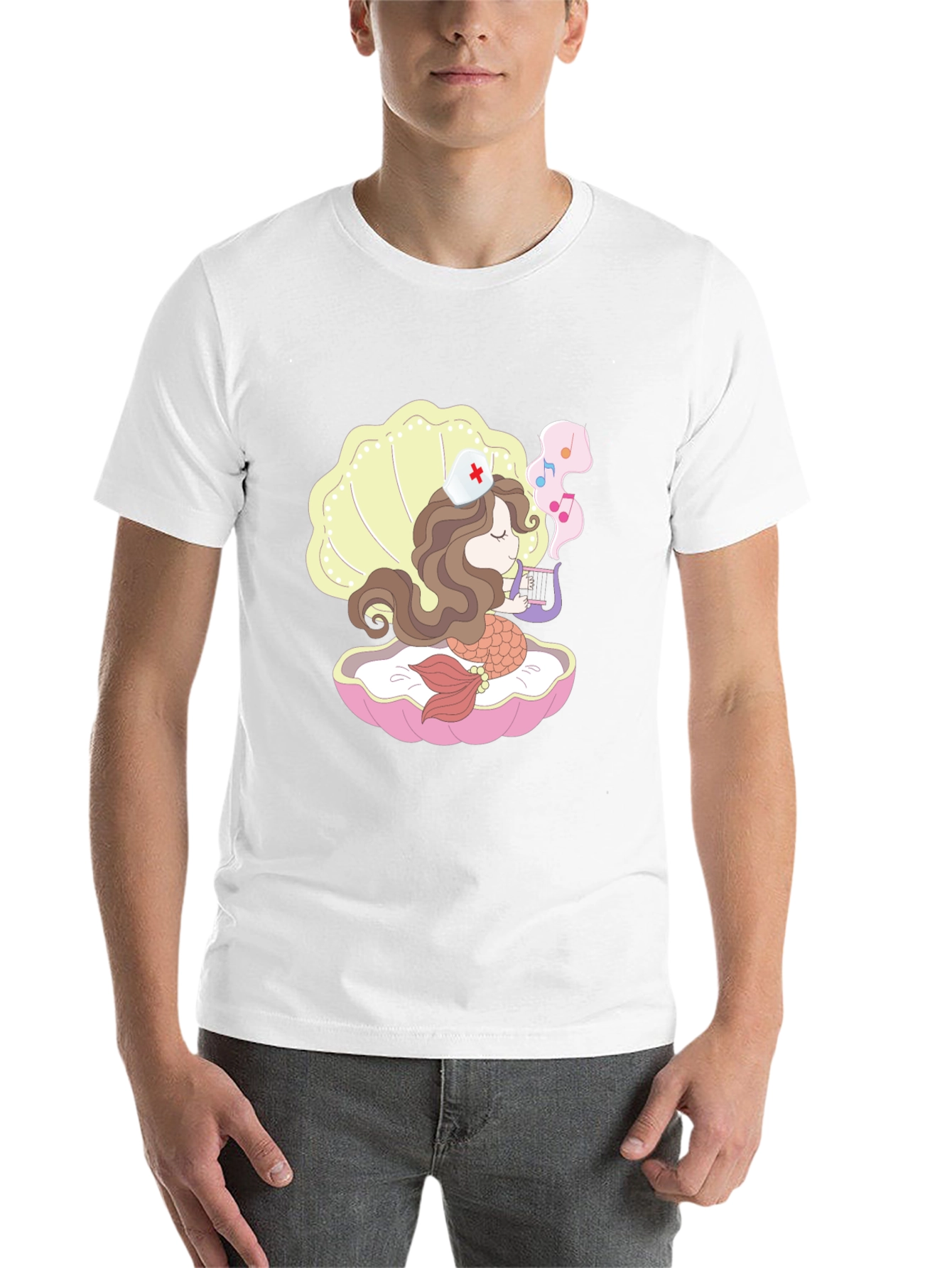 Black Mermaid Nurse T-Shirt view 14