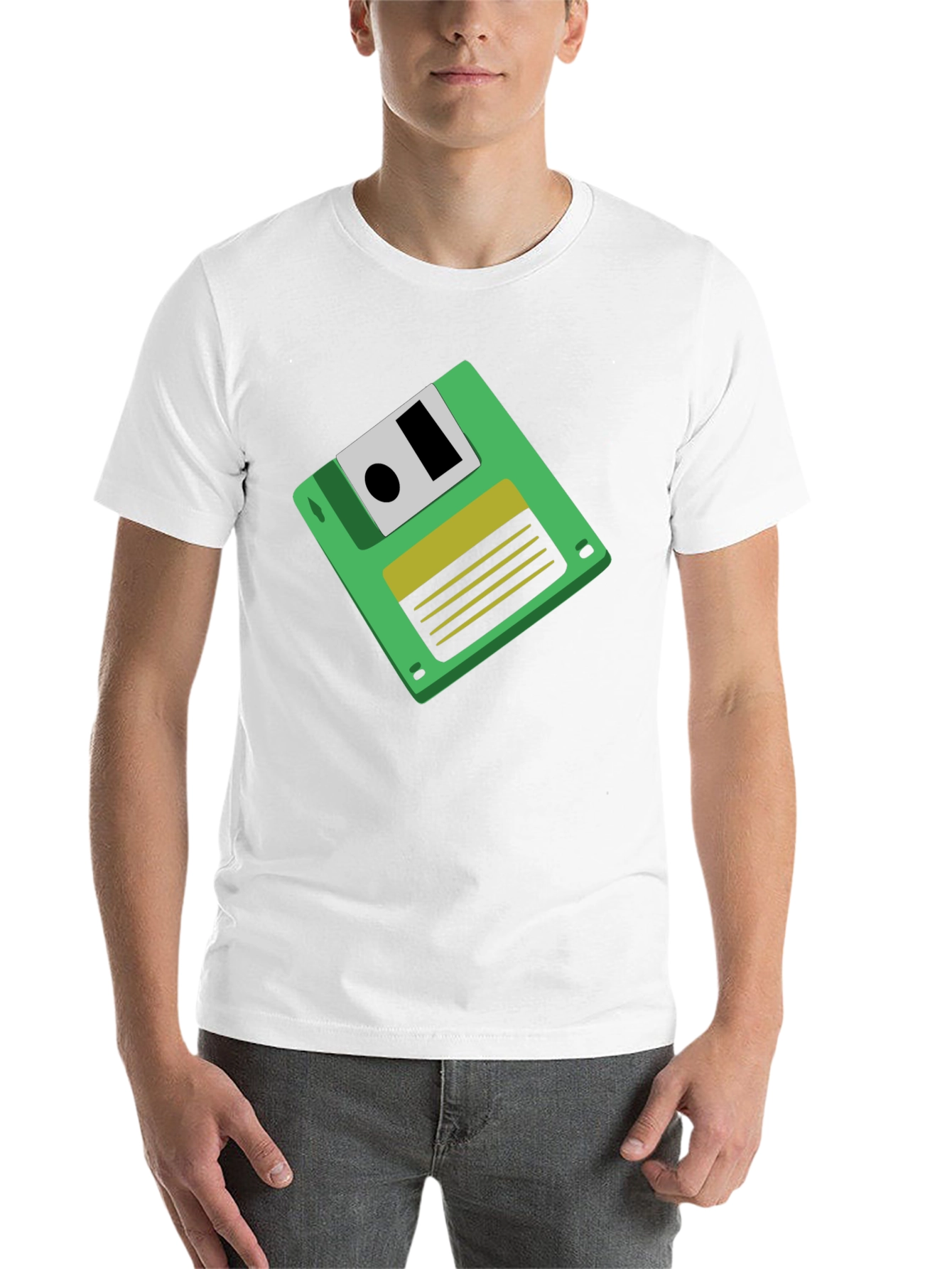 Retro Floppy Disk Graphic Tee - Black Unisex T-Shirt - 14