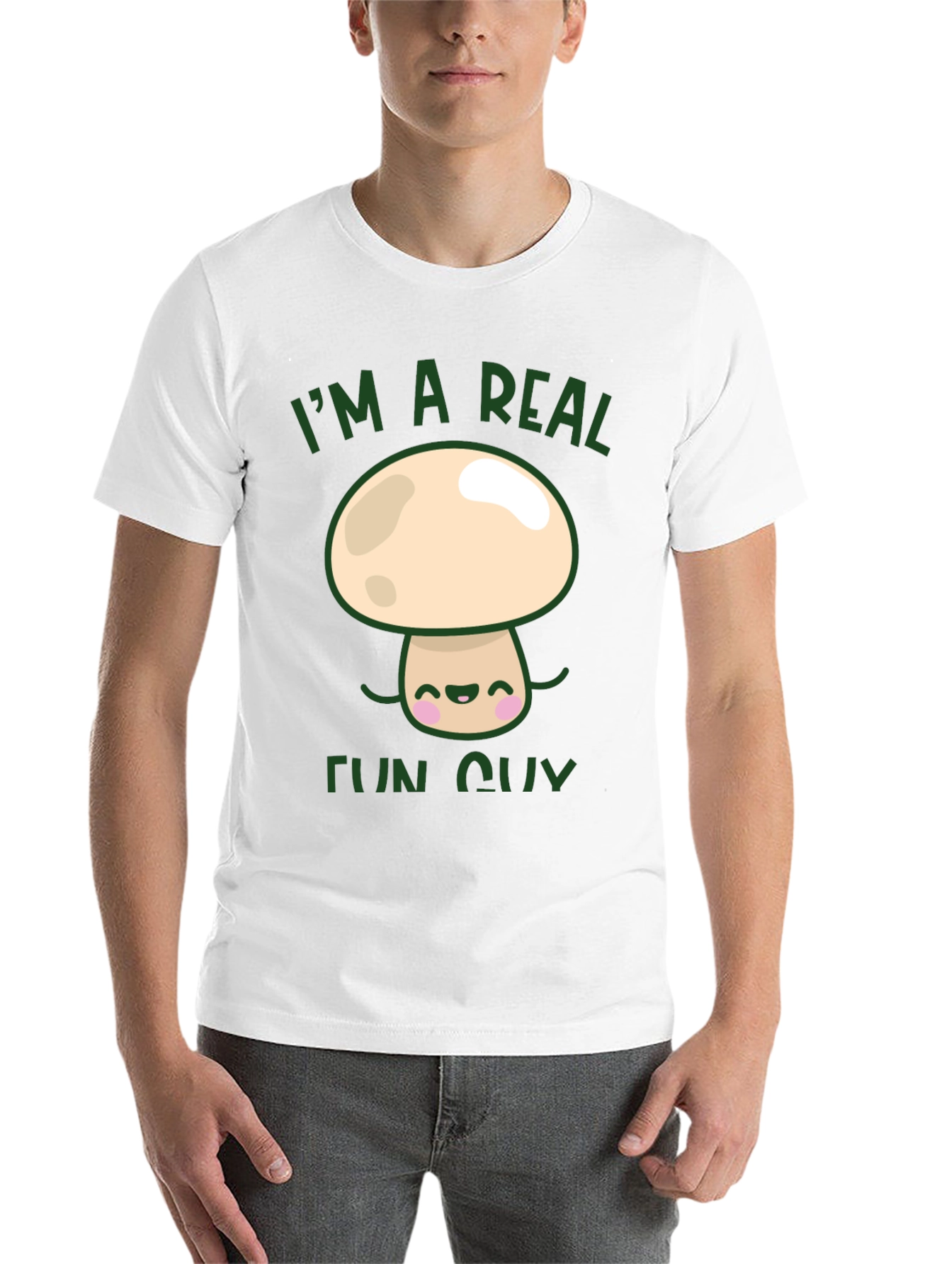 Black I'm a Real Fun Guy T-Shirt - Mushroom Graphic Tee view 14