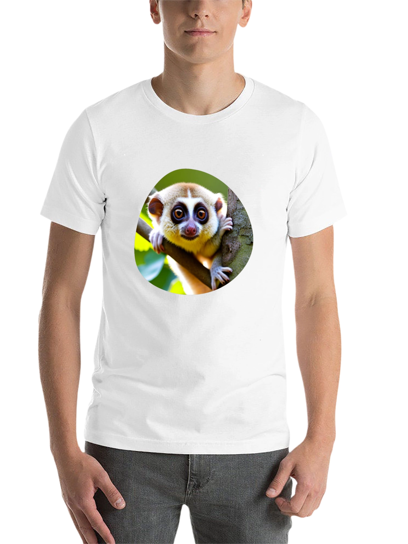 Black Cute Loris T-Shirt - Unique Animal Design view 14
