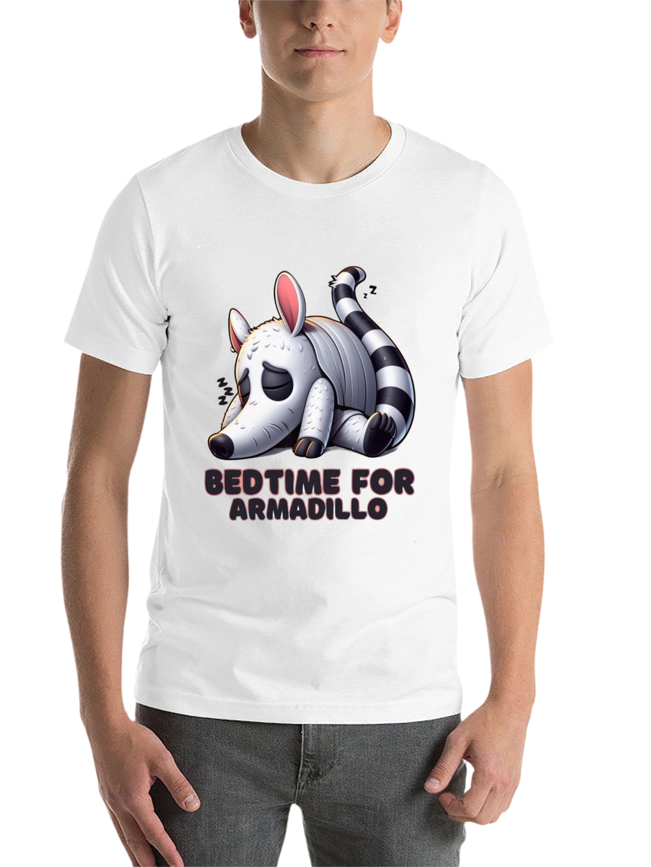 Black Bedtime for Armadillo Graphic Tee - Black view 14