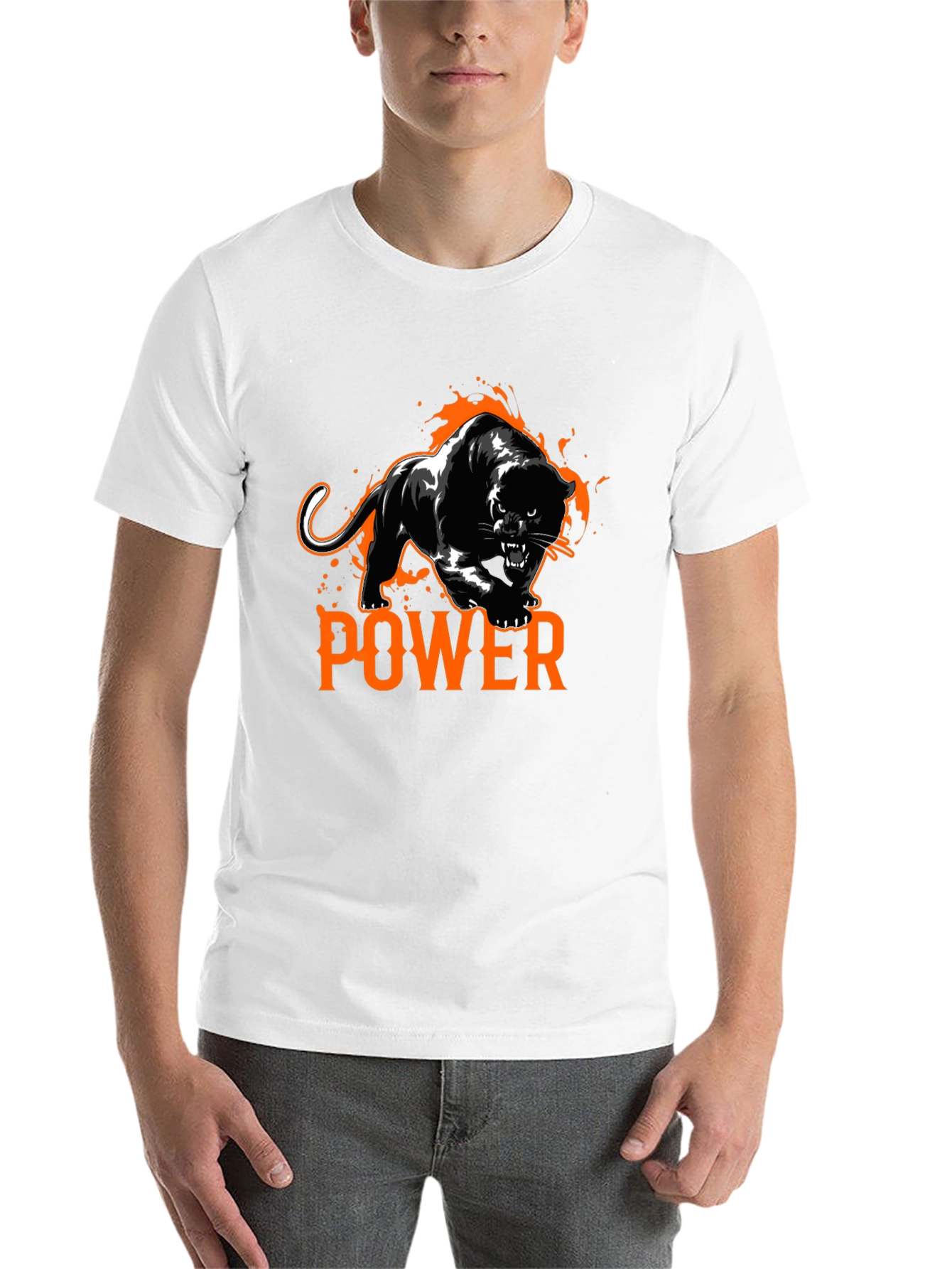 Black Power Panther Graphic Tee - Black T-Shirt view 14