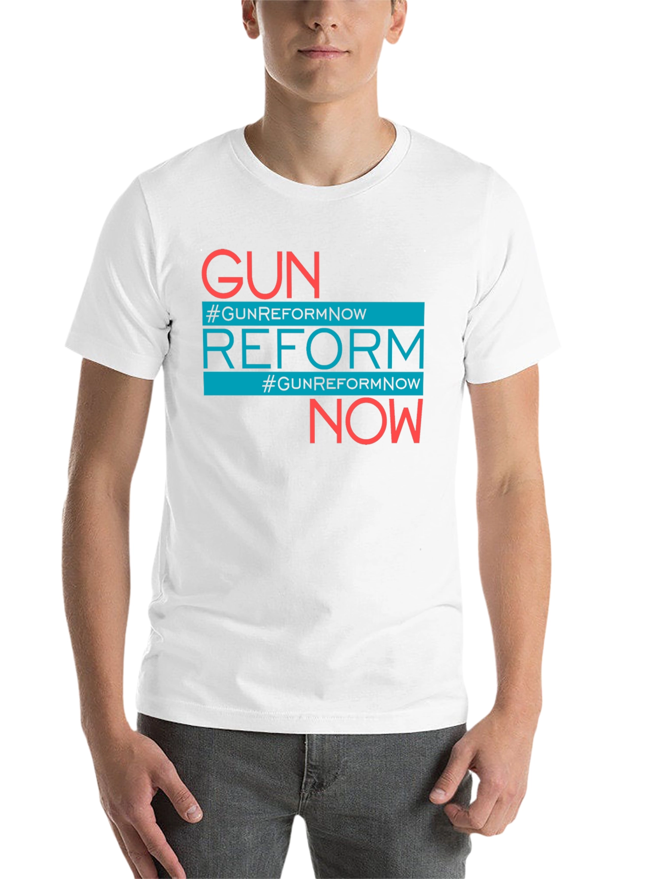 Black Gun Reform Now Graphic T-Shirt view 14