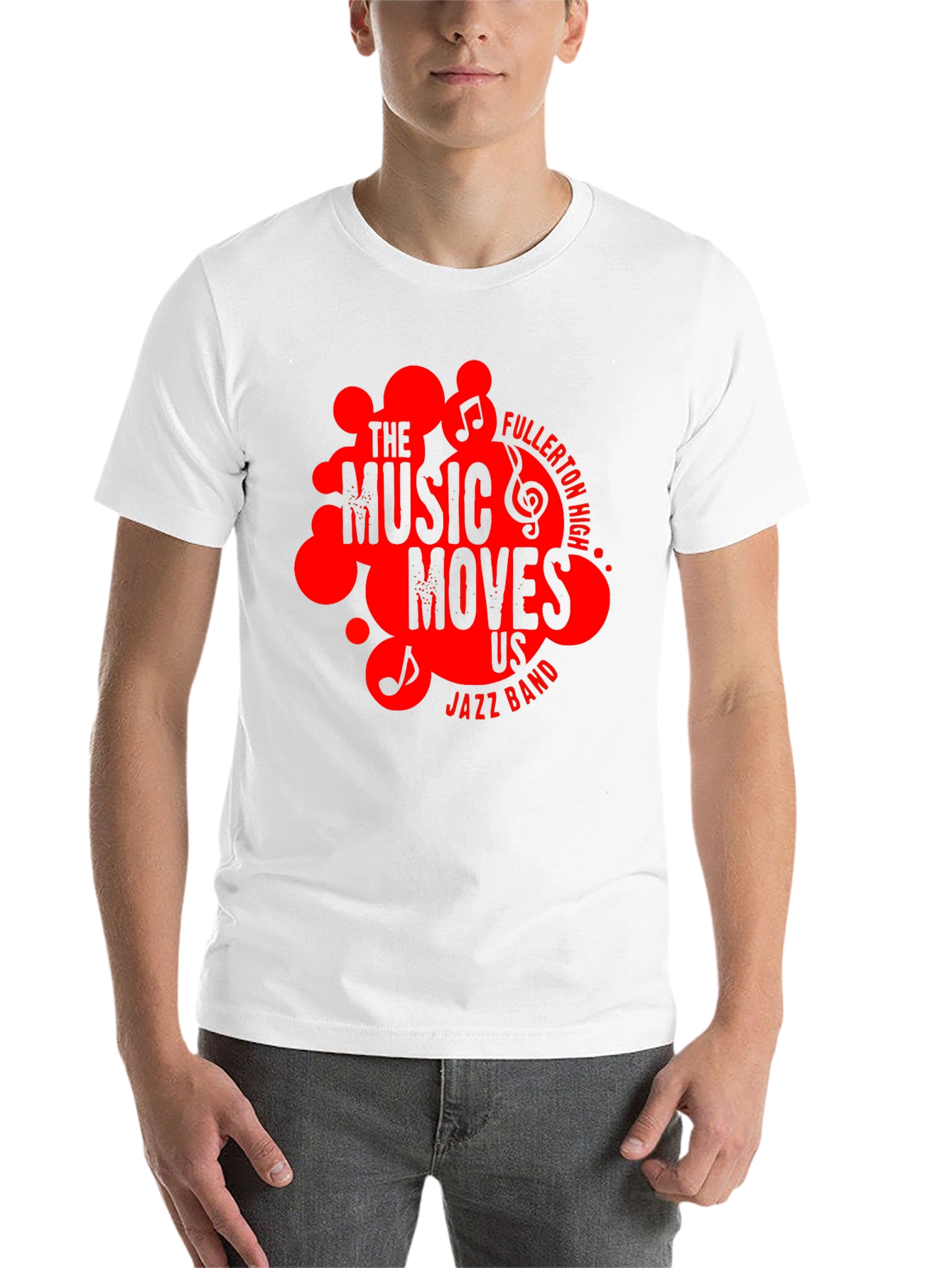 Black The Music Moves Us Jazz Band Black T-Shirt view 14