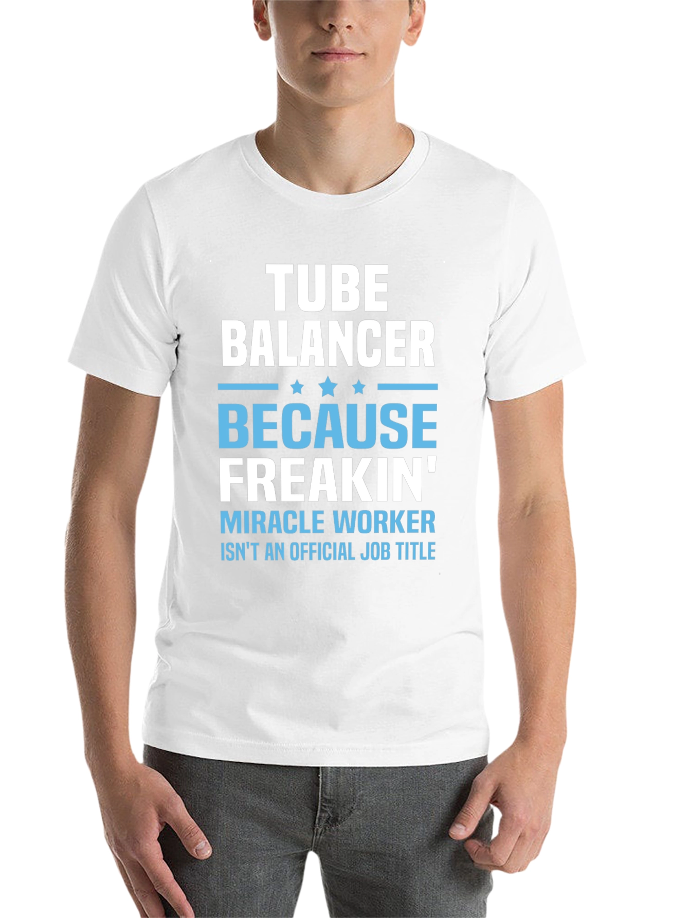 Black Tube Balancer Funny Job Title T-Shirt view 14