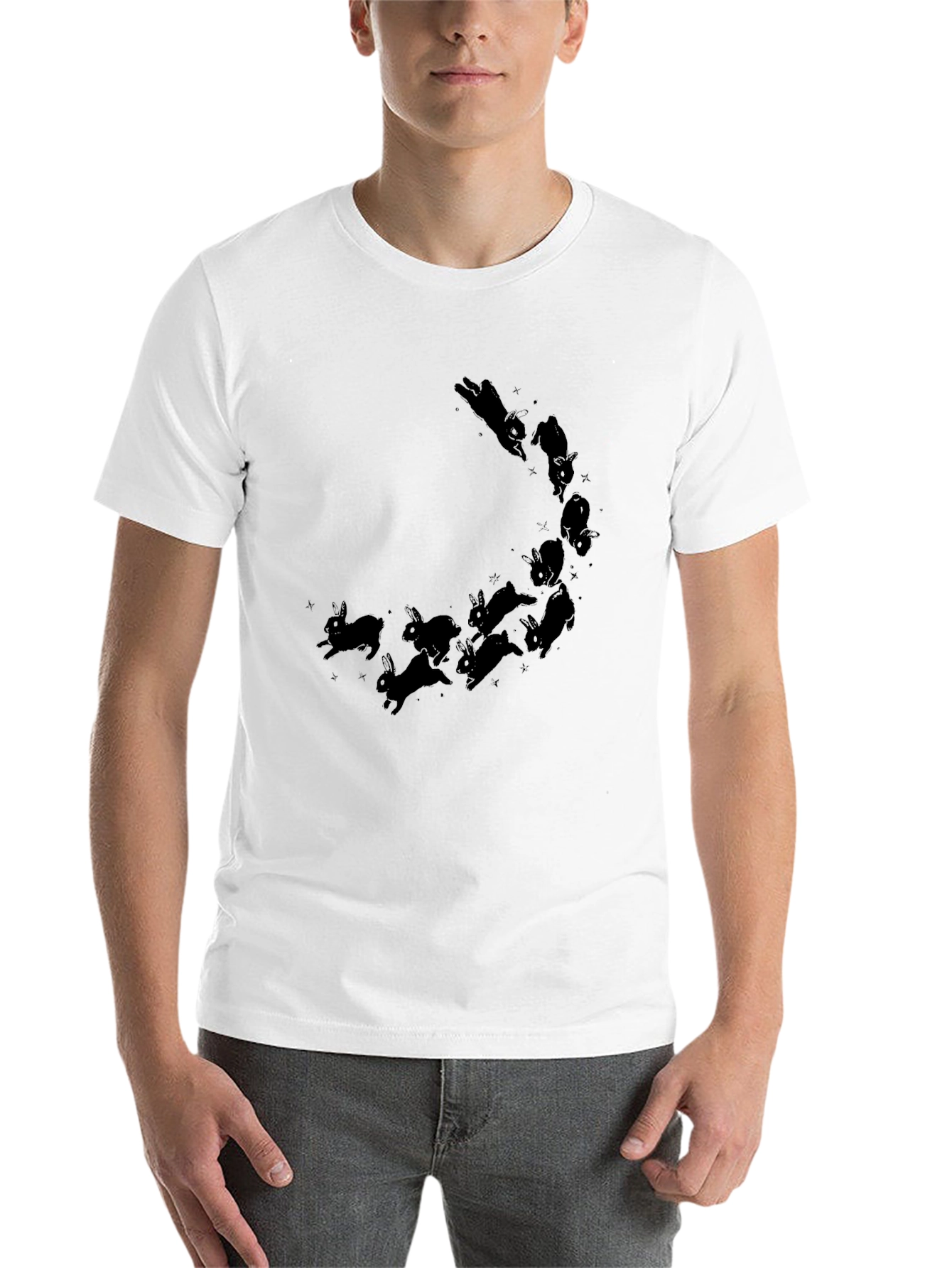 Black Rabbit Constellation Black T-Shirt view 14