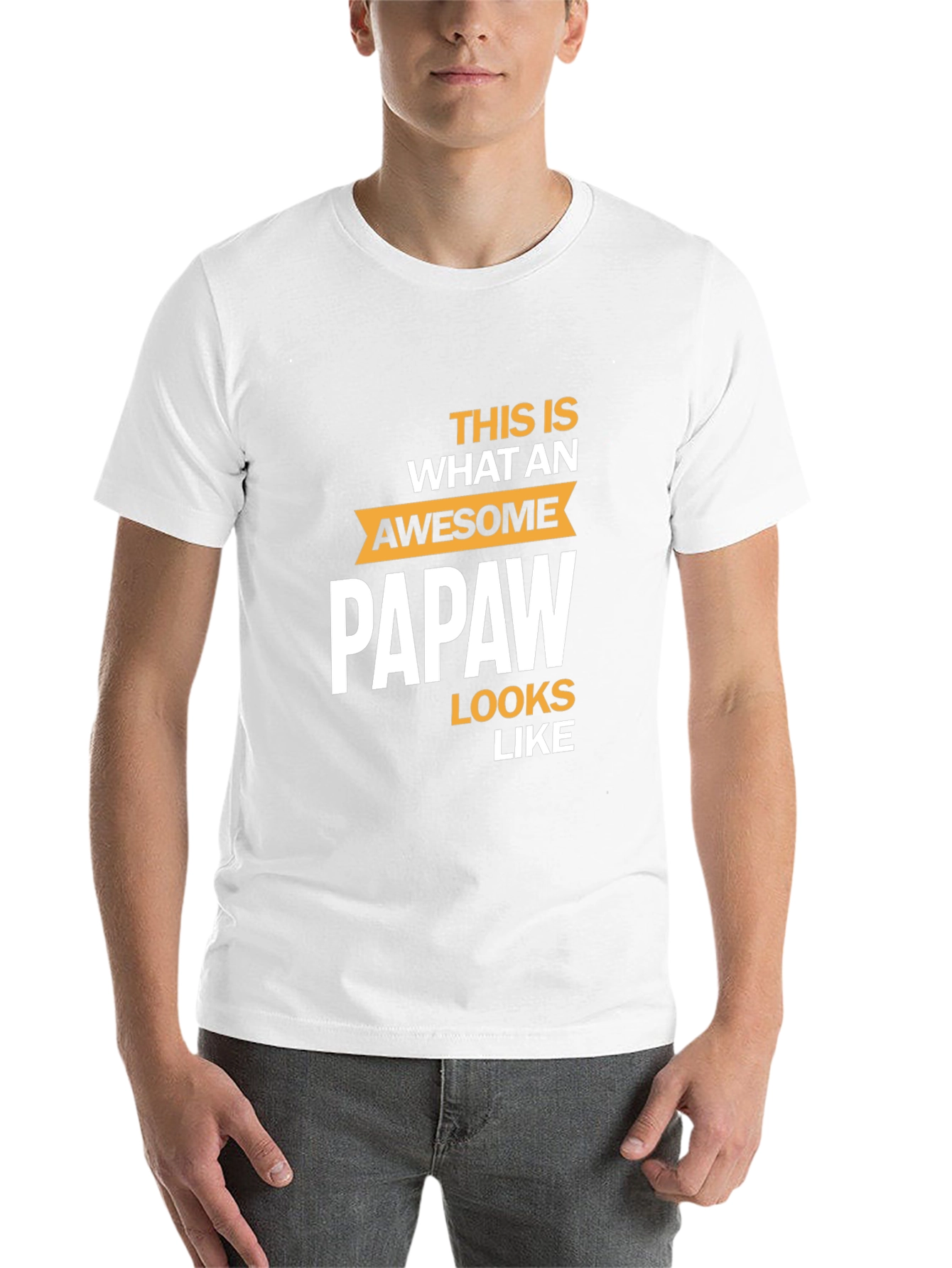 Black Awesome Papaw T-Shirt - Gift for Grandfathers view 14