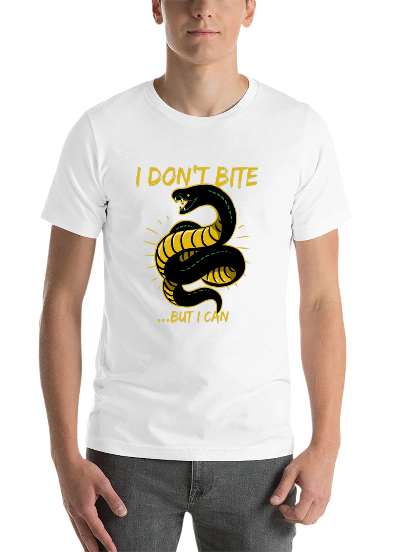 Black I Don't Bite T-Shirt - Snake Graphic Tee view 14