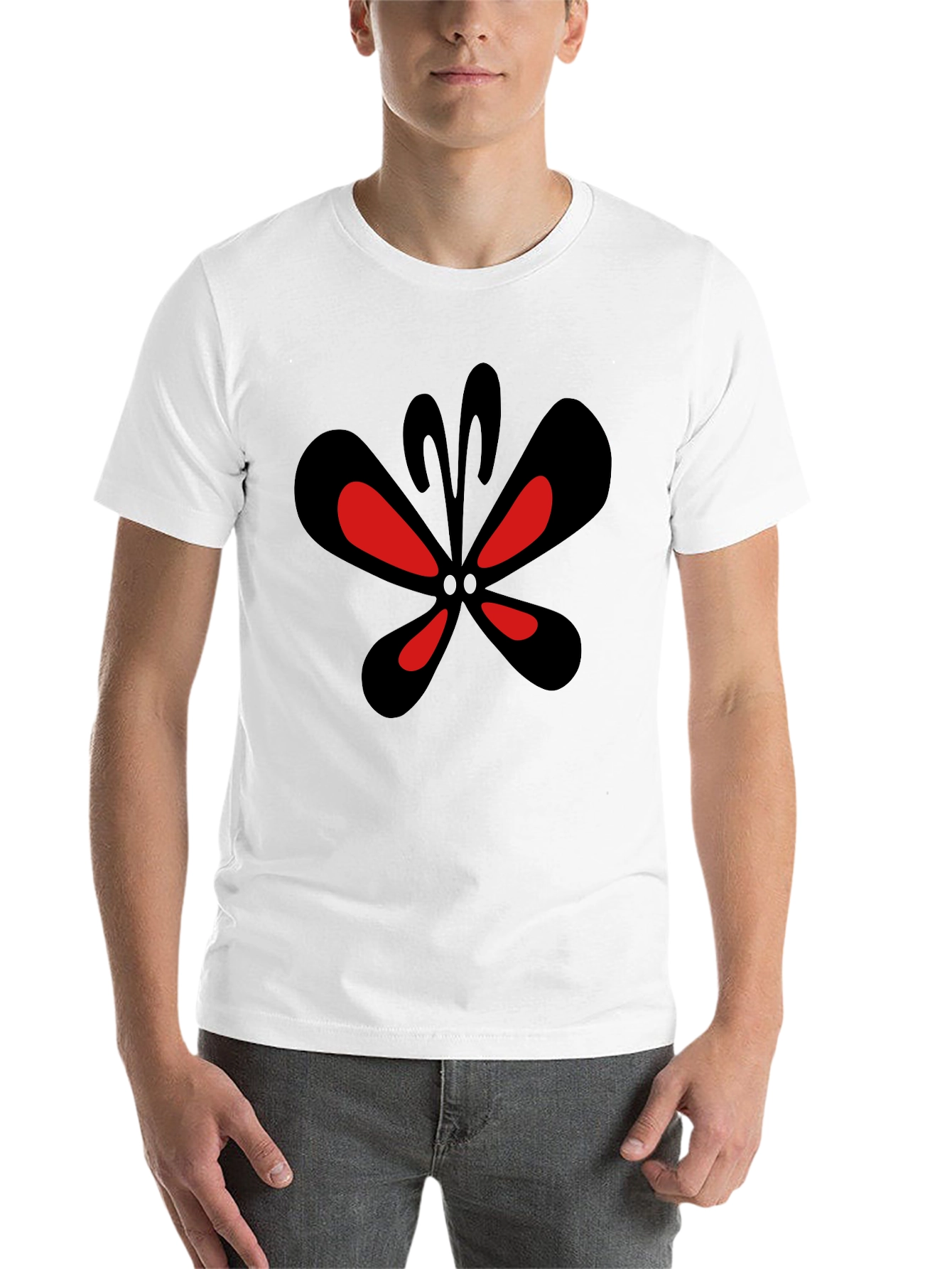 Black Graphic Butterfly T-Shirt - Modern Black Tee view 14
