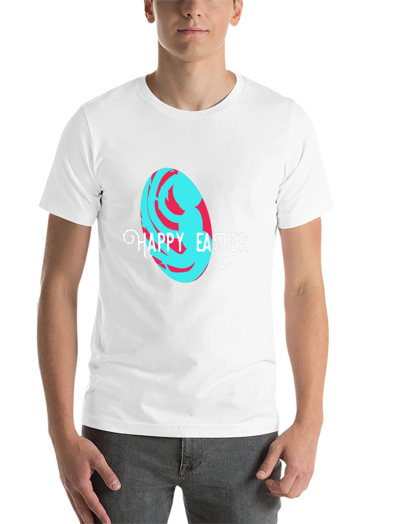 Camiseta Negra "Felices Pascuas" Diseño Huevo