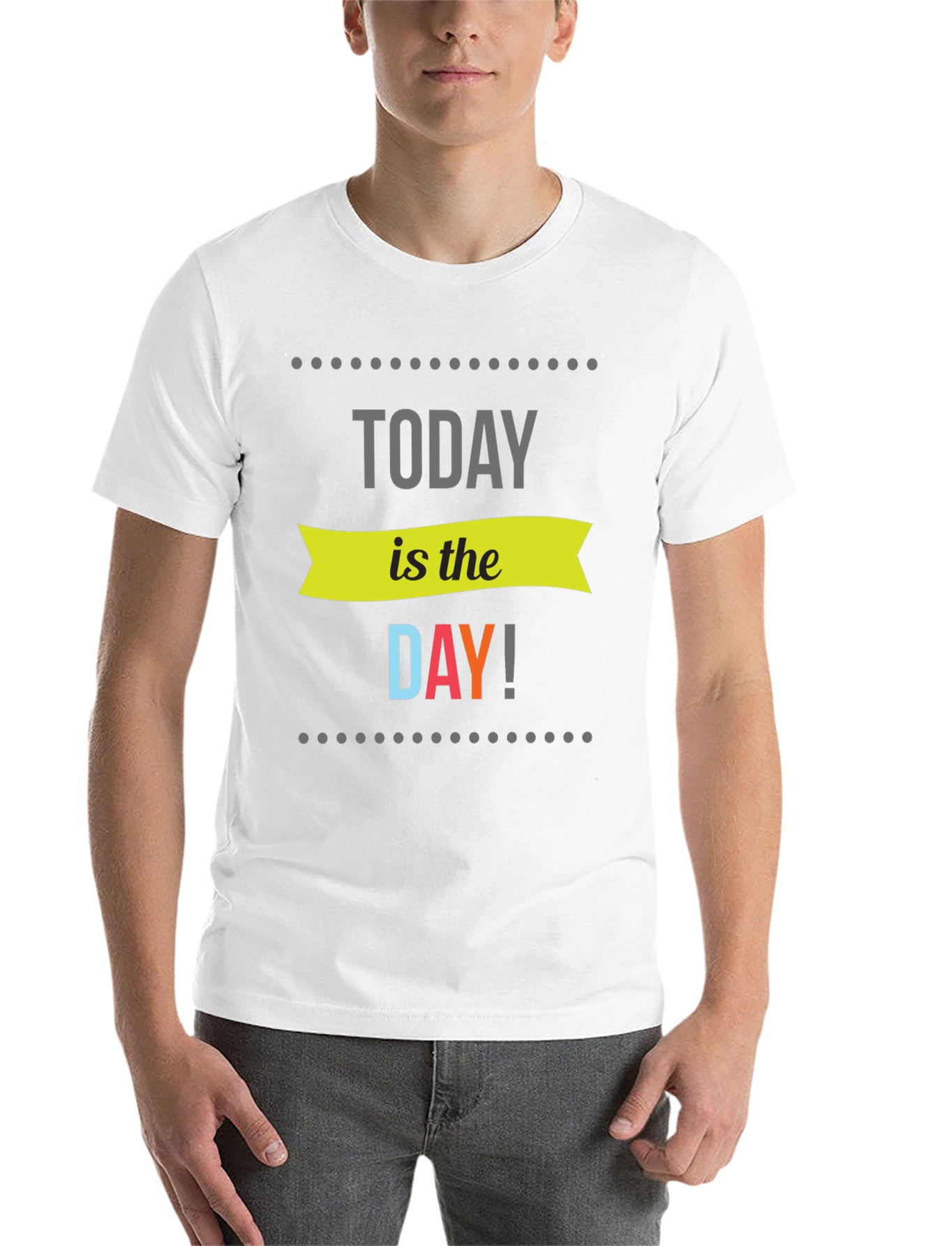 Black Today Is The Day Graphic Tee - Motivational Shirt view 14