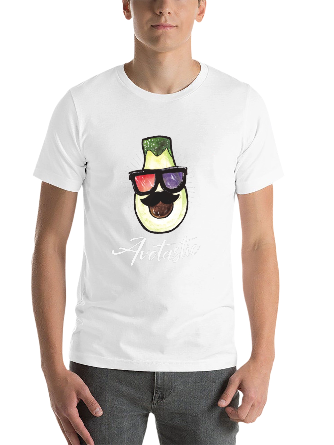 Black Avotastic Graphic Tee - Cool Avocado T-Shirt view 14