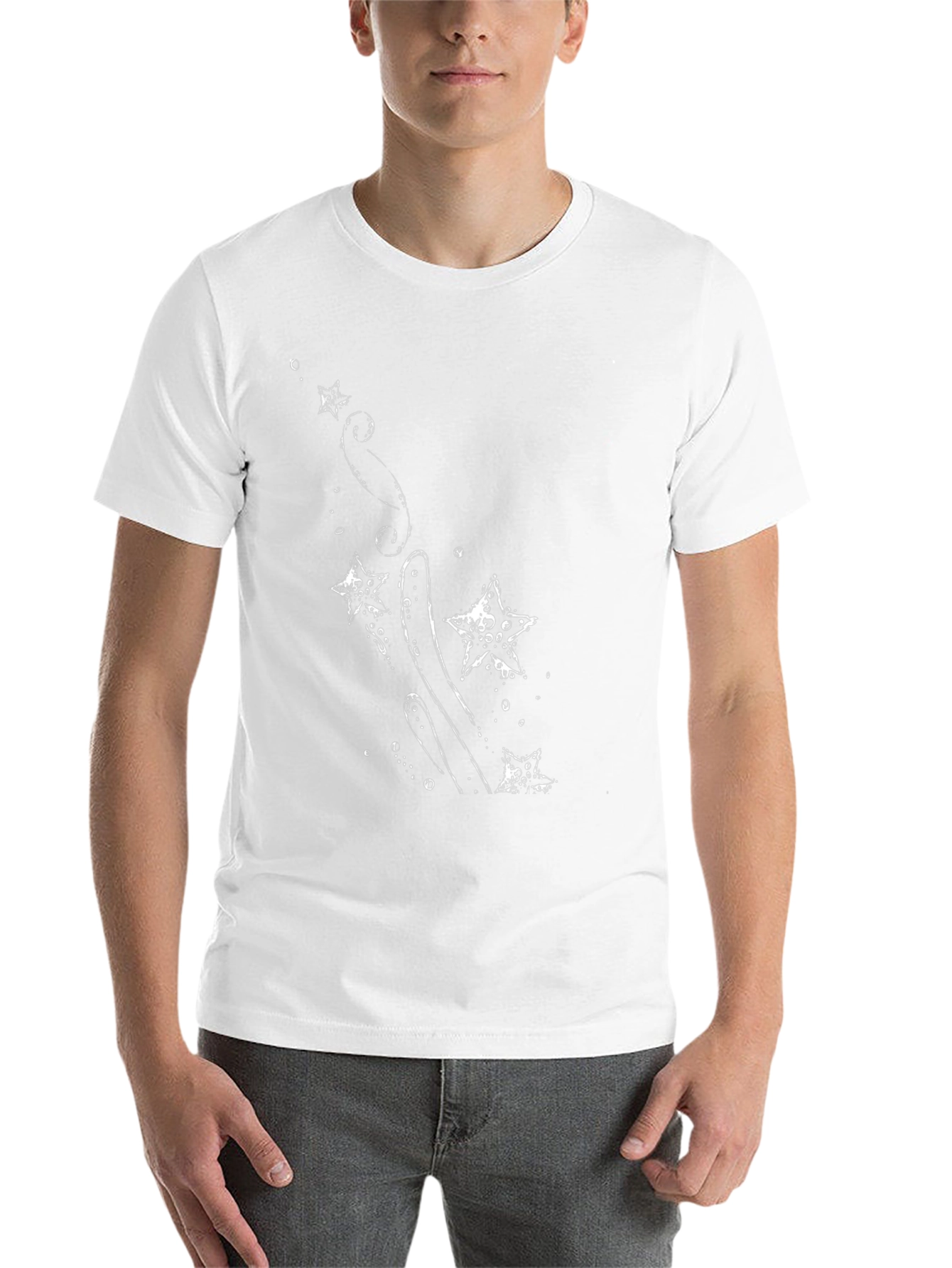 Black Black T-Shirt with Starfish Graphic view 14