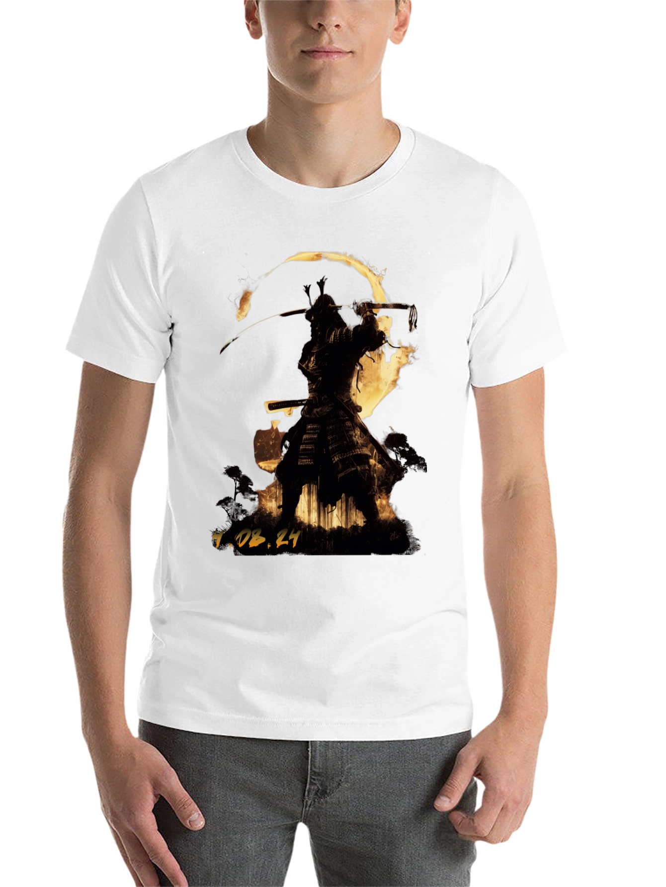 Black Samurai Warrior Graphic T-Shirt view 14