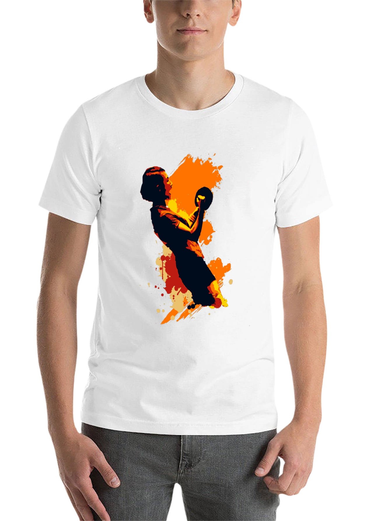 Black Handball Graphic Tee - Black Unisex T-Shirt view 14