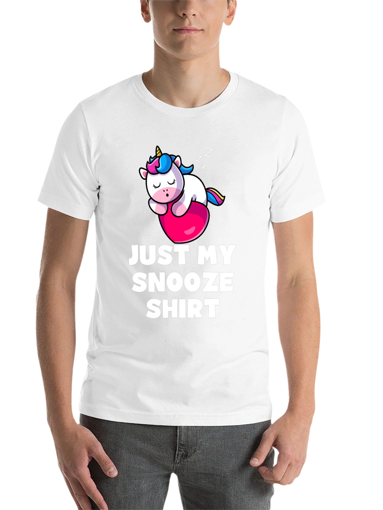 Black Just My Snooze Shirt - Unicorn Sleep Tee view 14