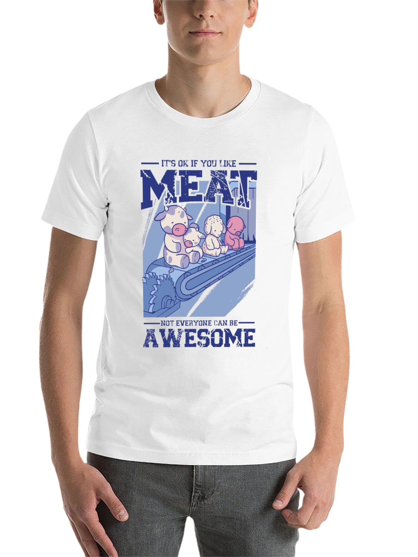 Black Humorous Meat Lover T-Shirt view 14