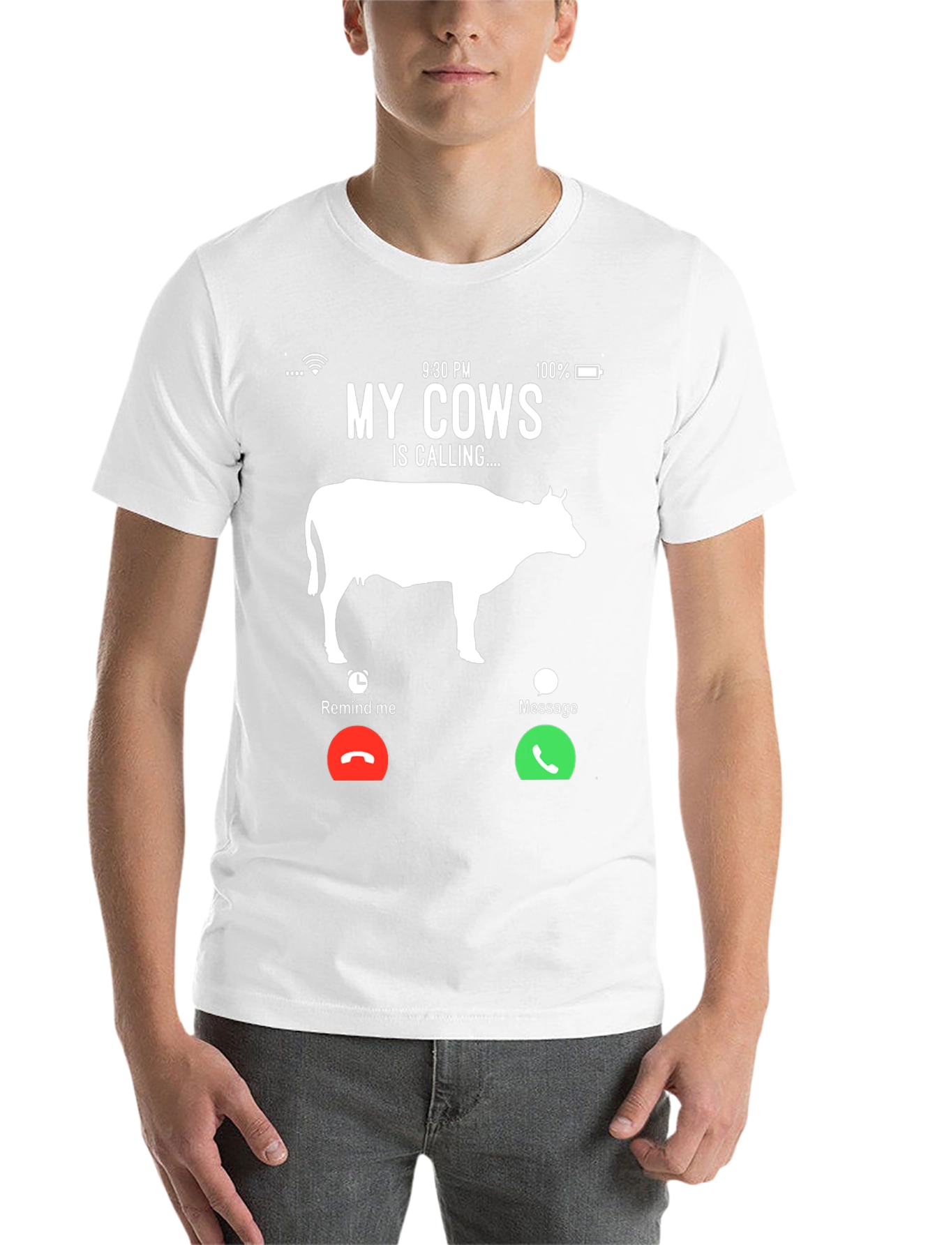 Black My Cows Is Calling T-Shirt - Farm Humor Tee view 14