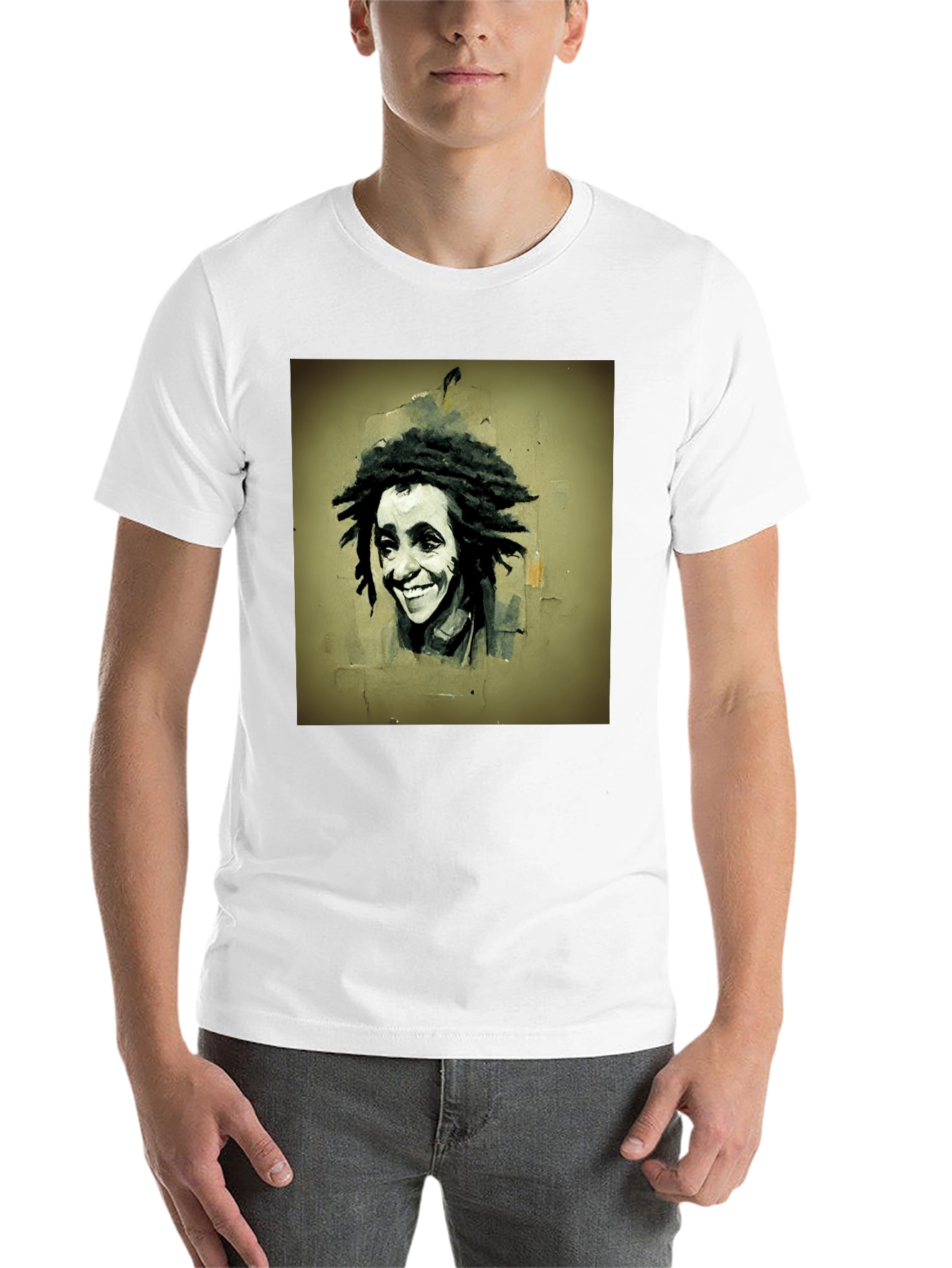 Black Rasta Portrait Graphic Tee - Unique Style view 14