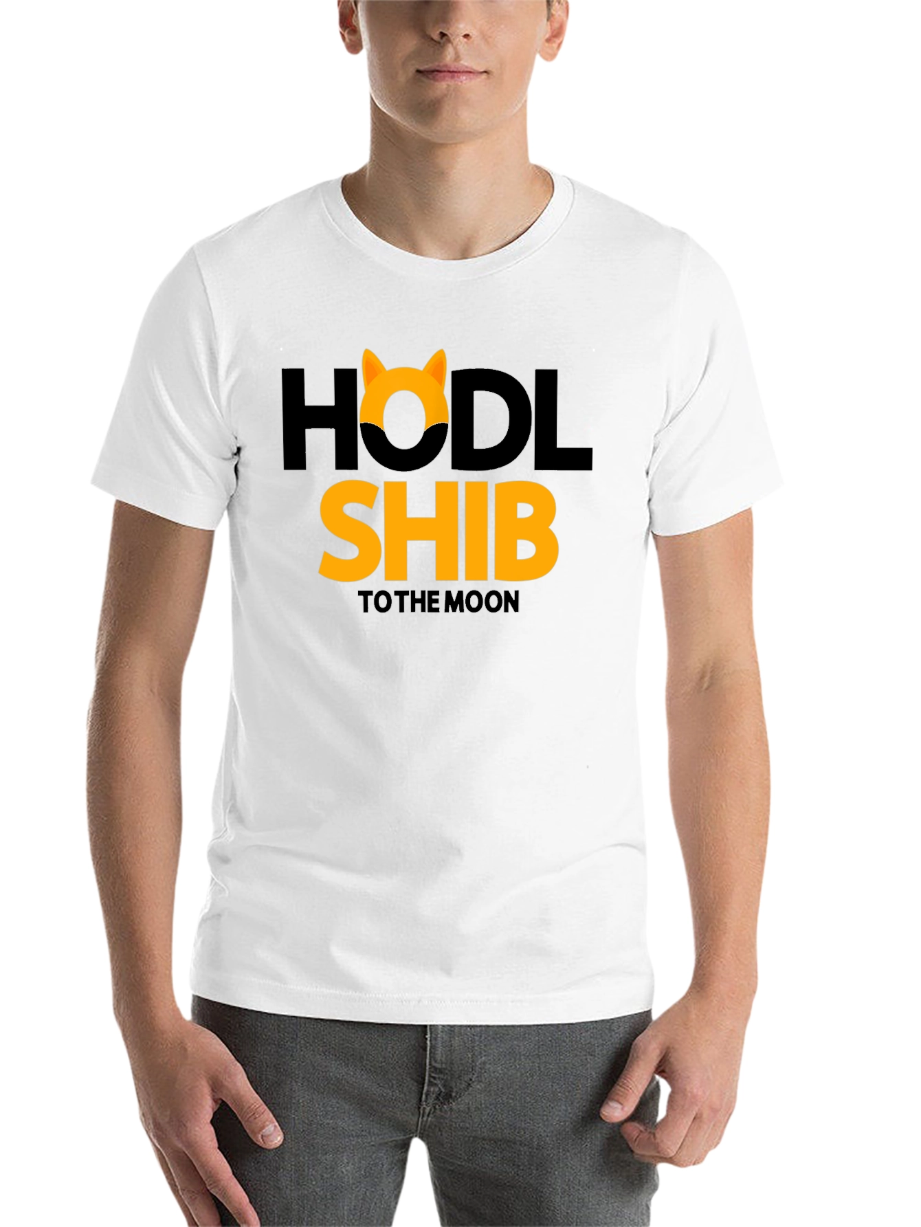 Black HODL Shib to the Moon Black T-Shirt view 14