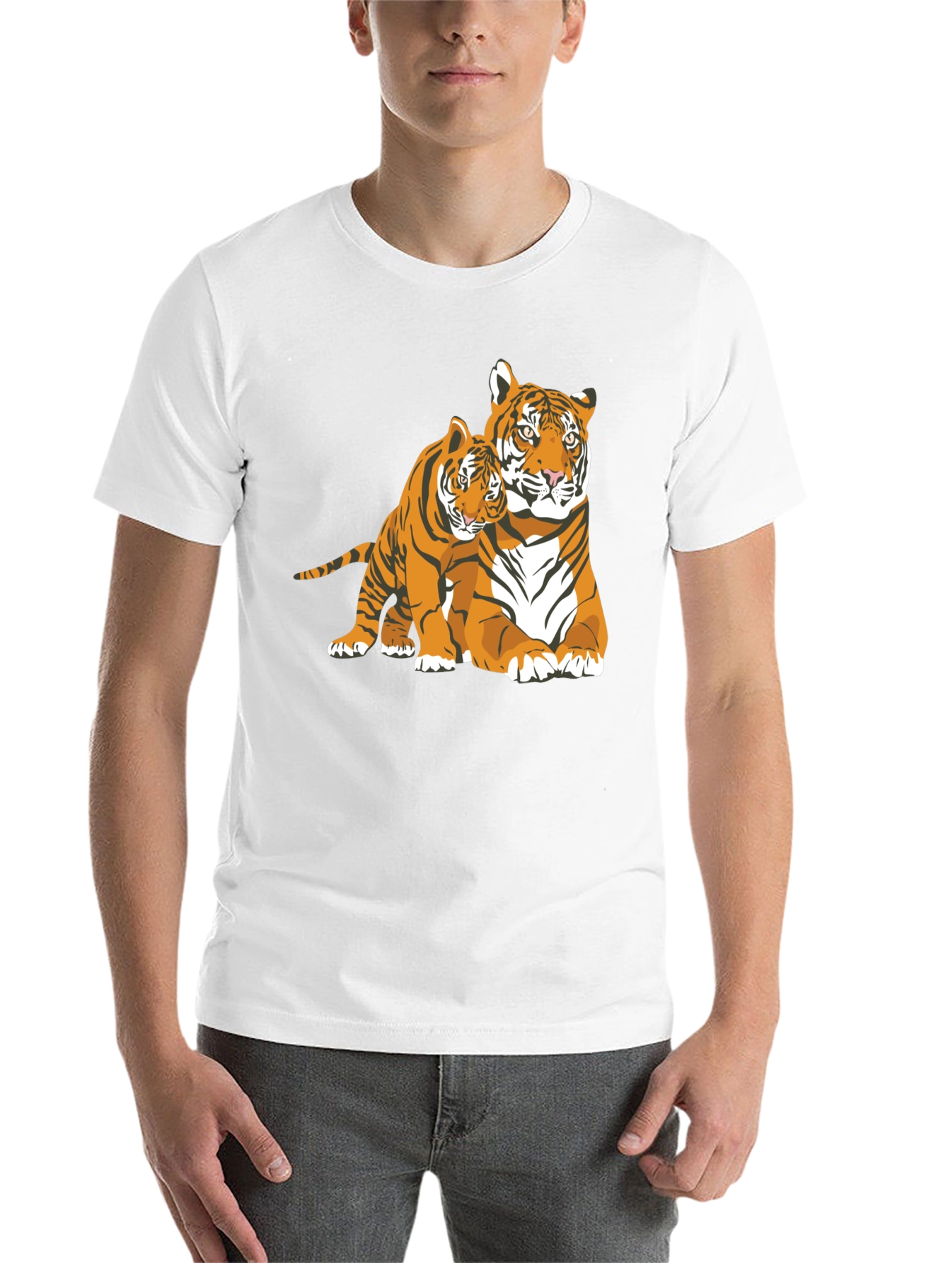 Black Tiger Graphic Tee - Black Cotton Blend view 14