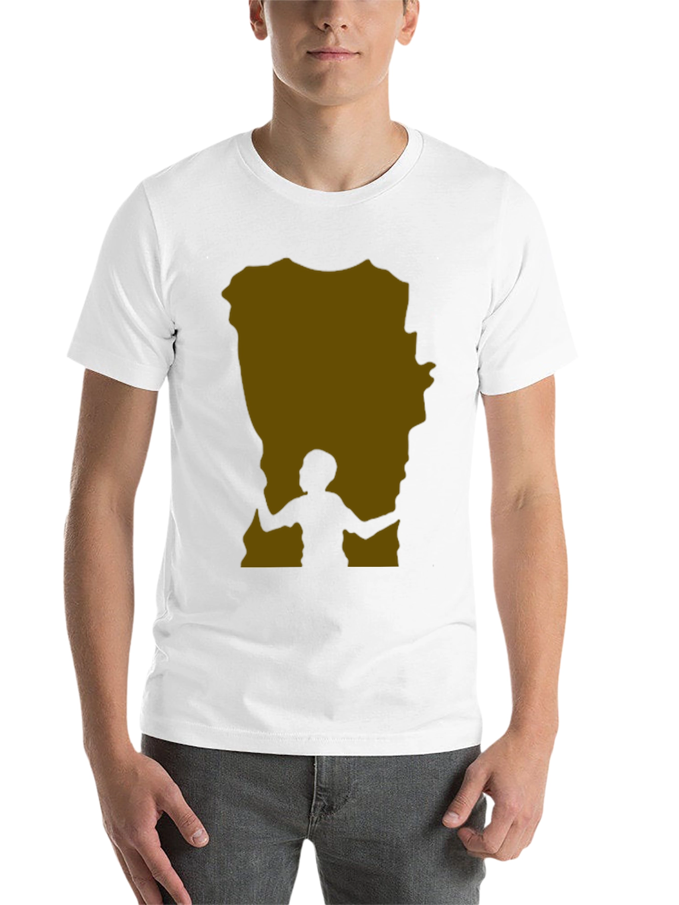 Black Silhouette Atlas T-Shirt - Unique Graphic Tee view 14