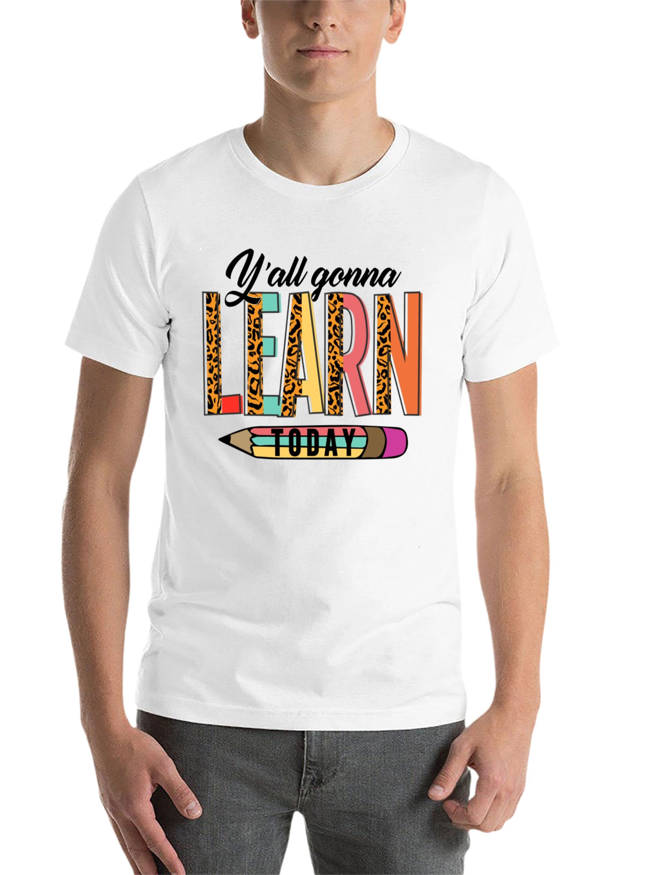 Black Y'all Gonna Learn Today Graphic Tee view 14