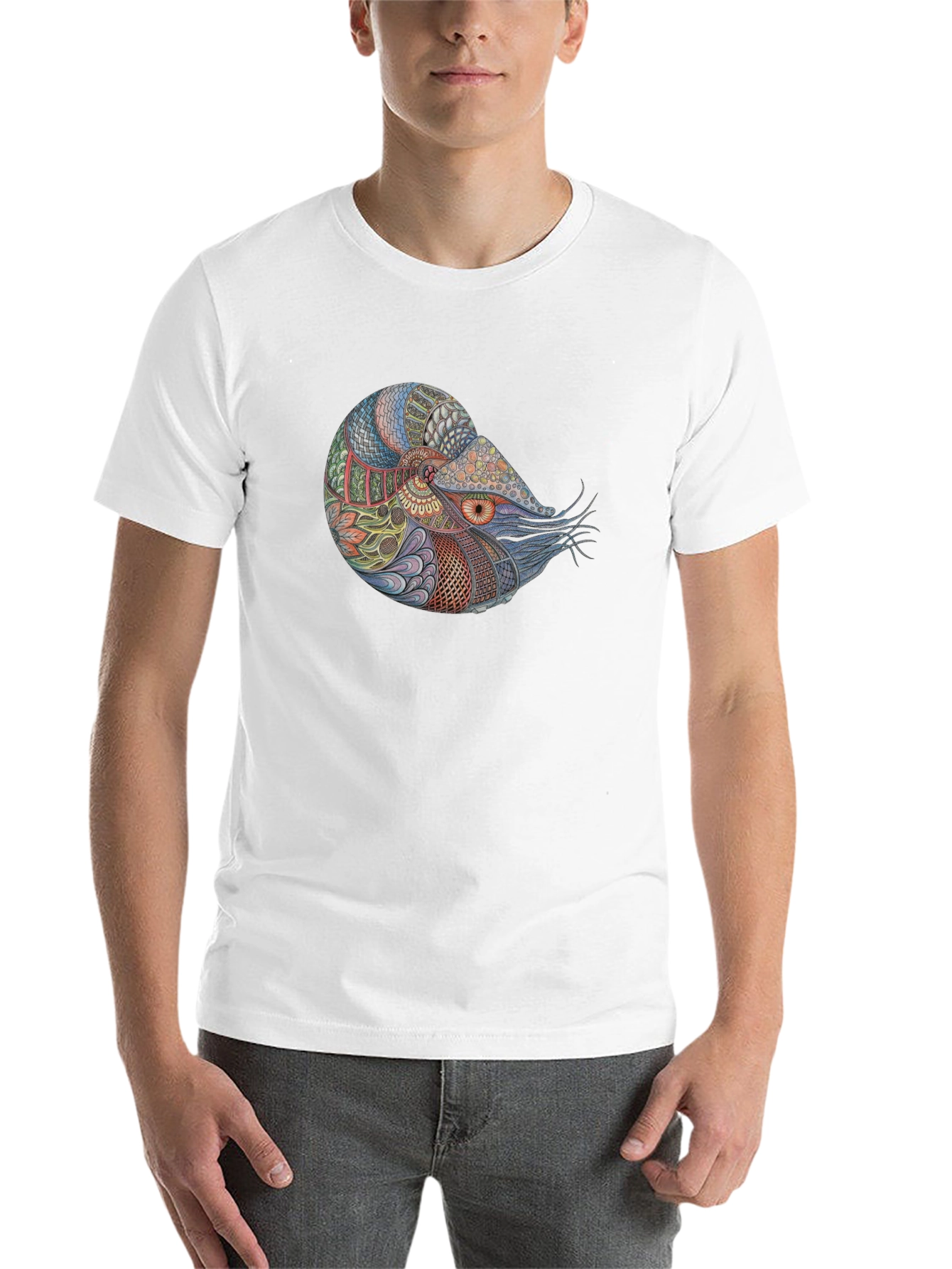 Black Nautilus Graphic Black T-Shirt view 14