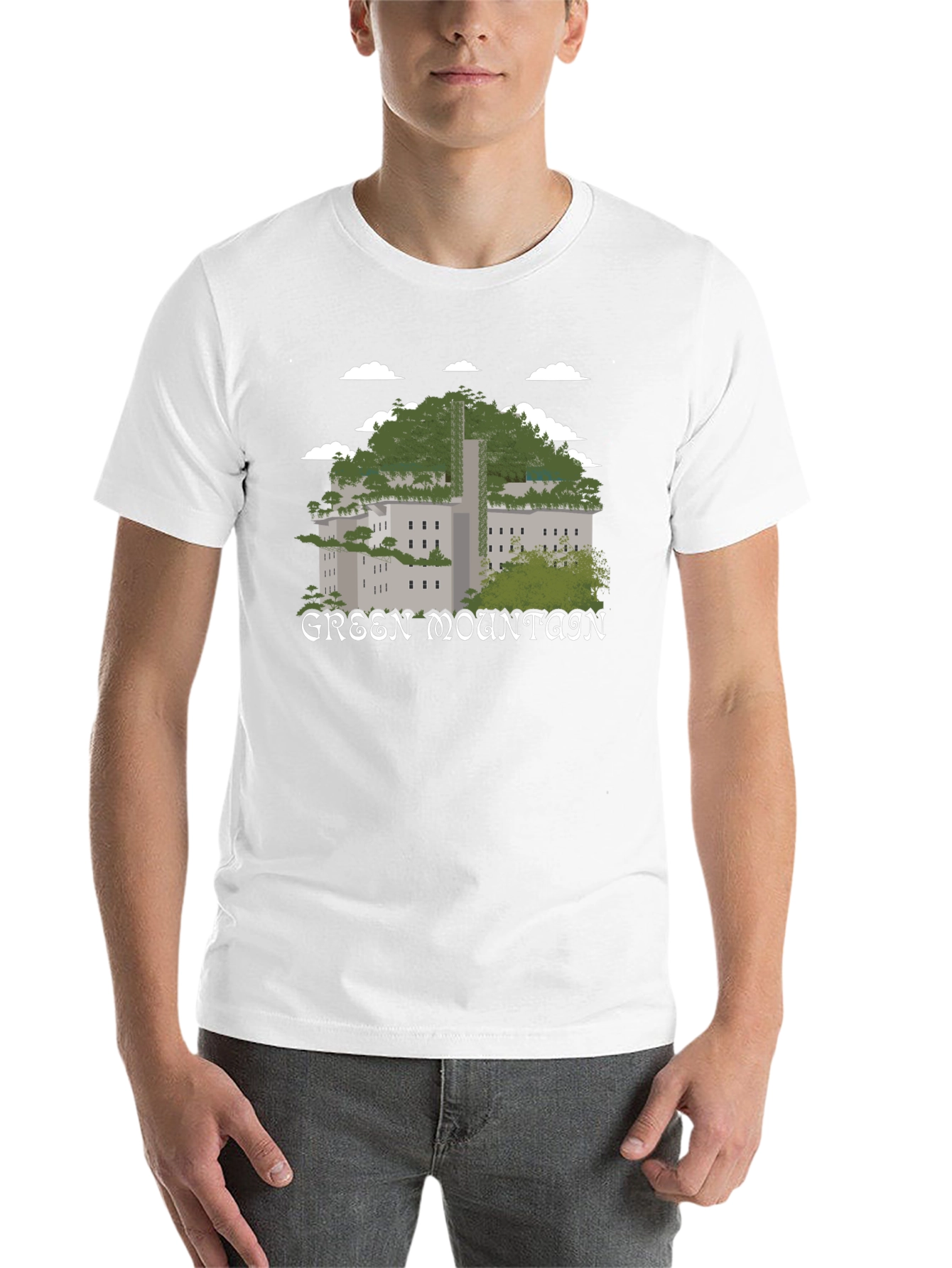 Black Green Mountain Graphic T-Shirt - Nature Inspired Tee view 14