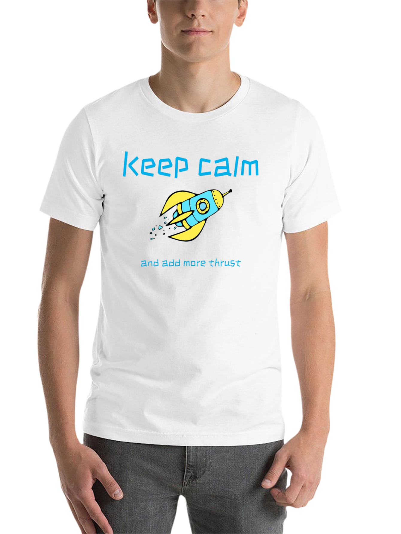Black Keep Calm Rocket T-Shirt view 14