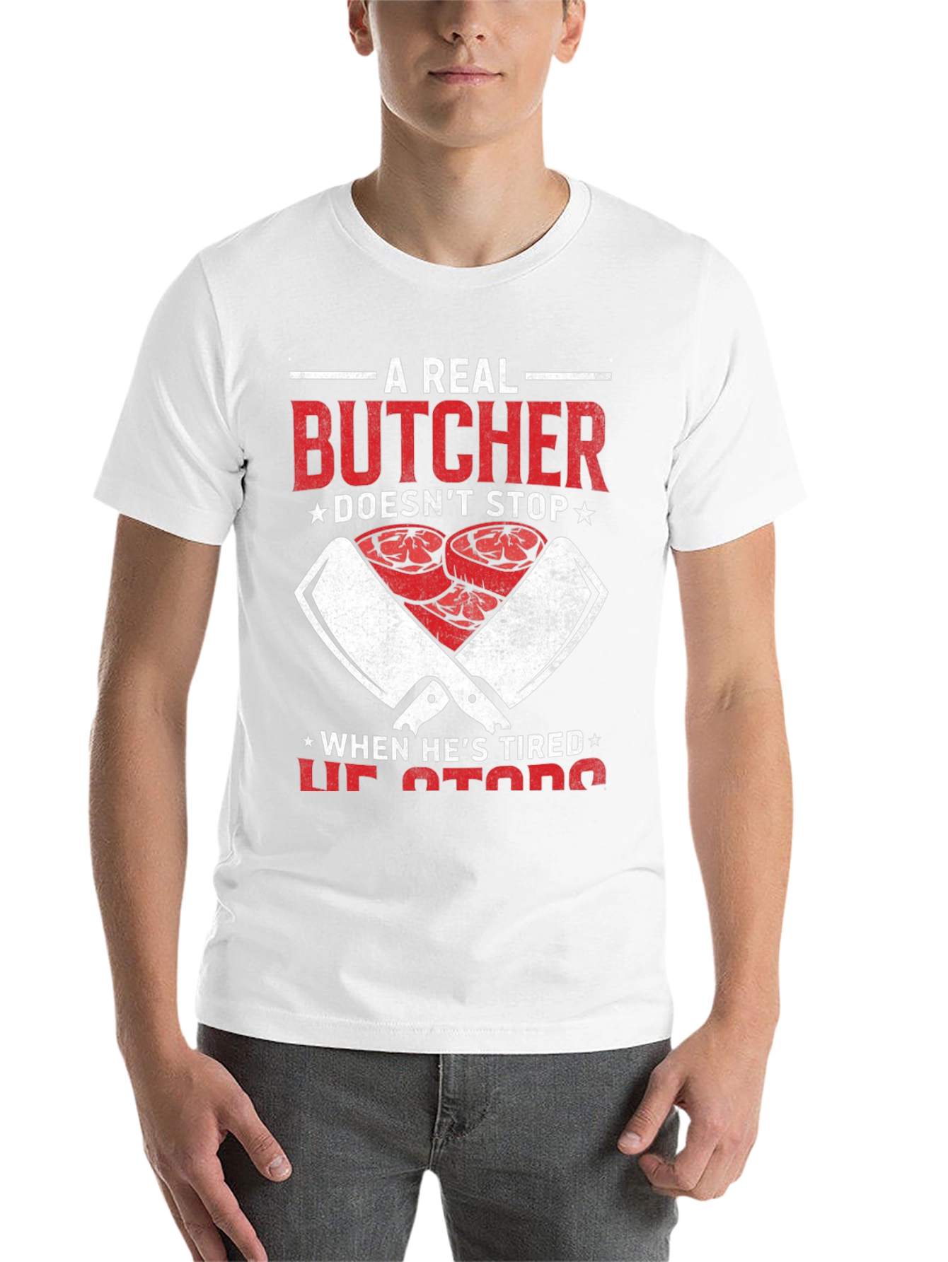 Black A Real Butcher Graphic Tee view 14