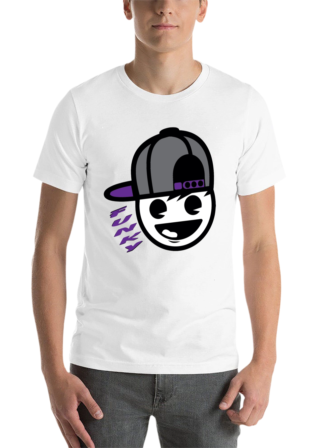 Black Funky Graphic Tee - Black Cotton Blend view 14