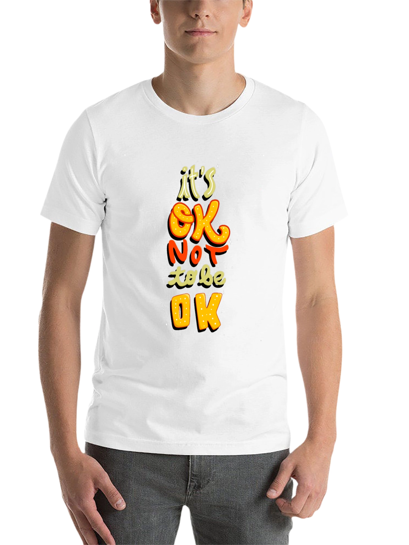 Black It's OK to Not Be OK Graphic Tee view 14