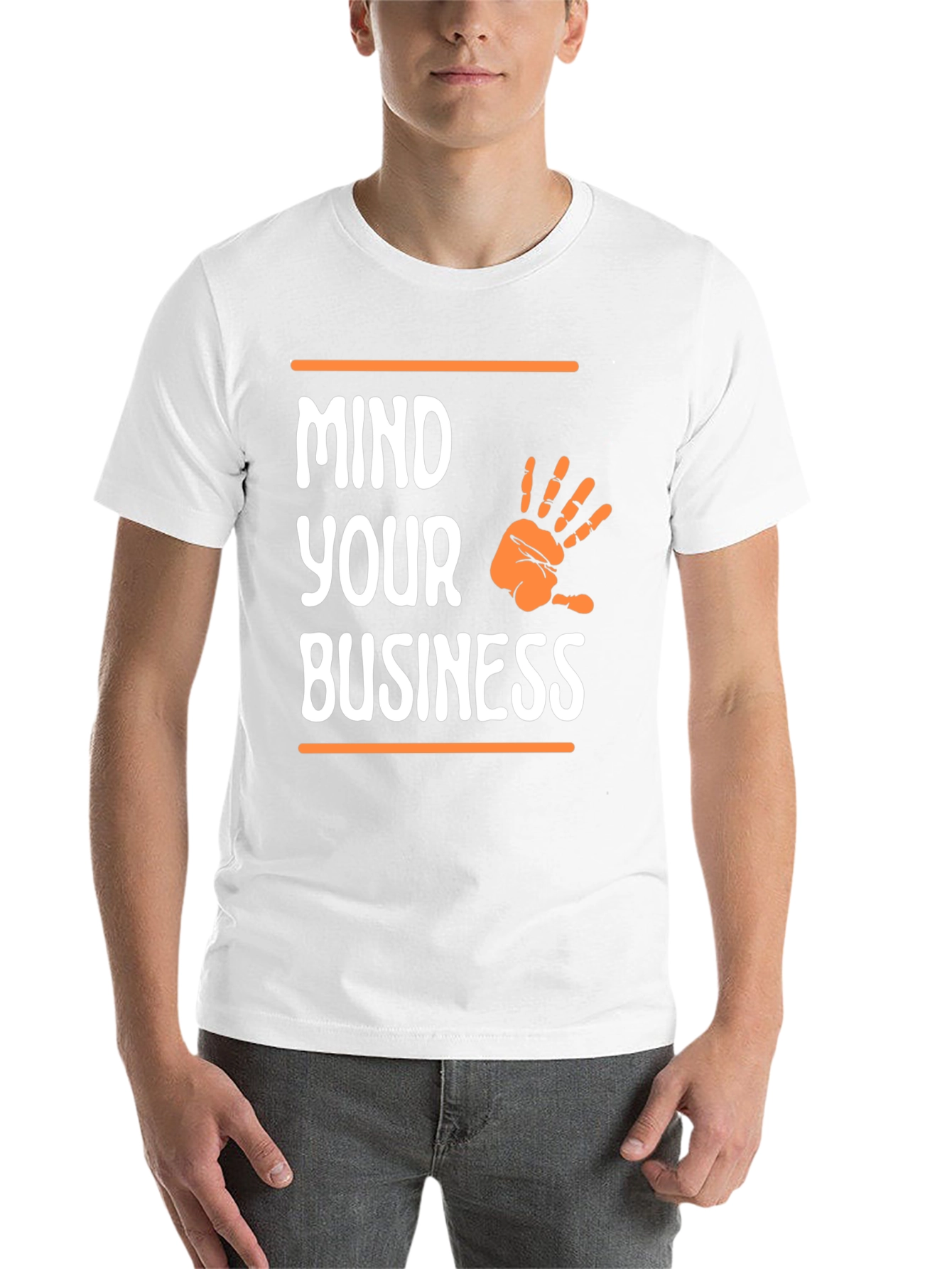 Black Mind Your Business Graphic Tee - Black Casual T-Shirt view 14