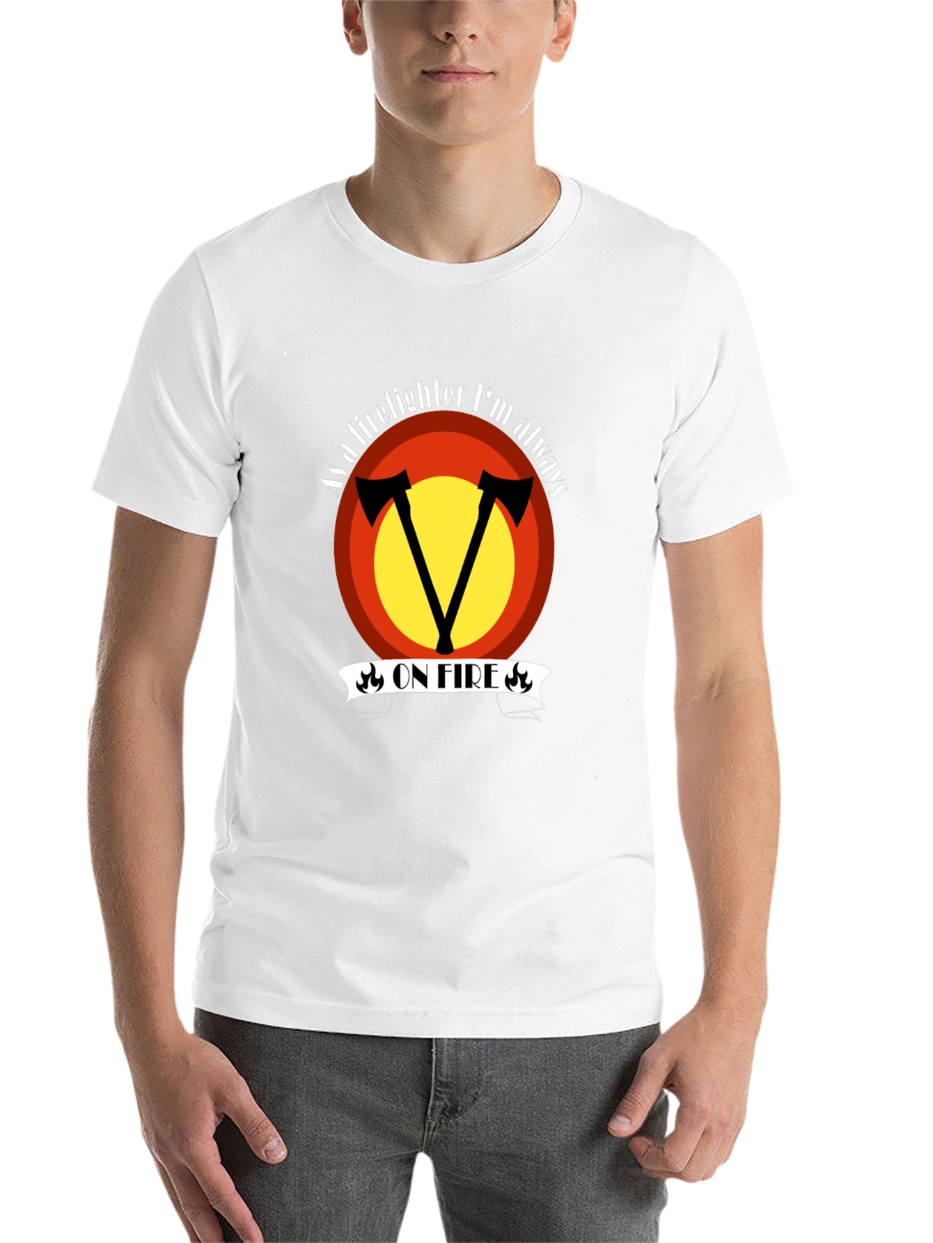 Firefighter On Fire Graphic Tee - 14